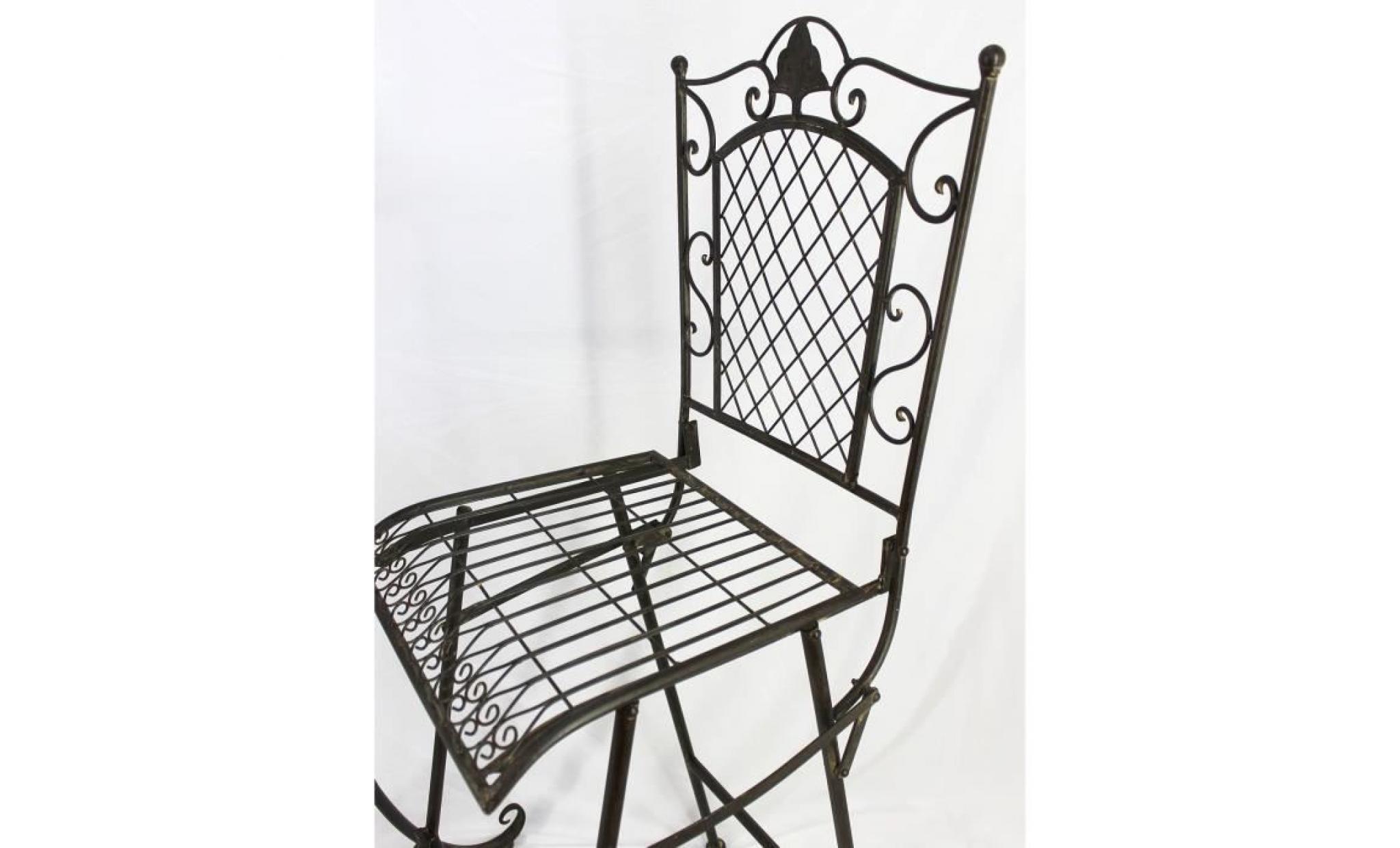 dandibo tabouret de bar chaise pliante 20833 en métal tabouret chaise de jardin chaise haute tabouret siège pas cher