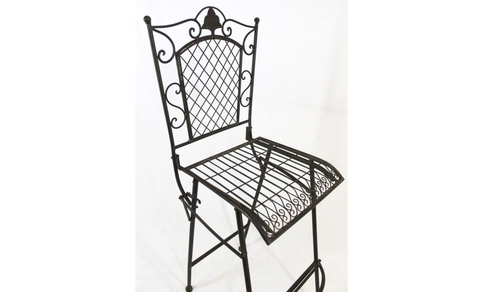dandibo tabouret de bar chaise pliante 20833 en métal tabouret chaise de jardin chaise haute tabouret siège pas cher