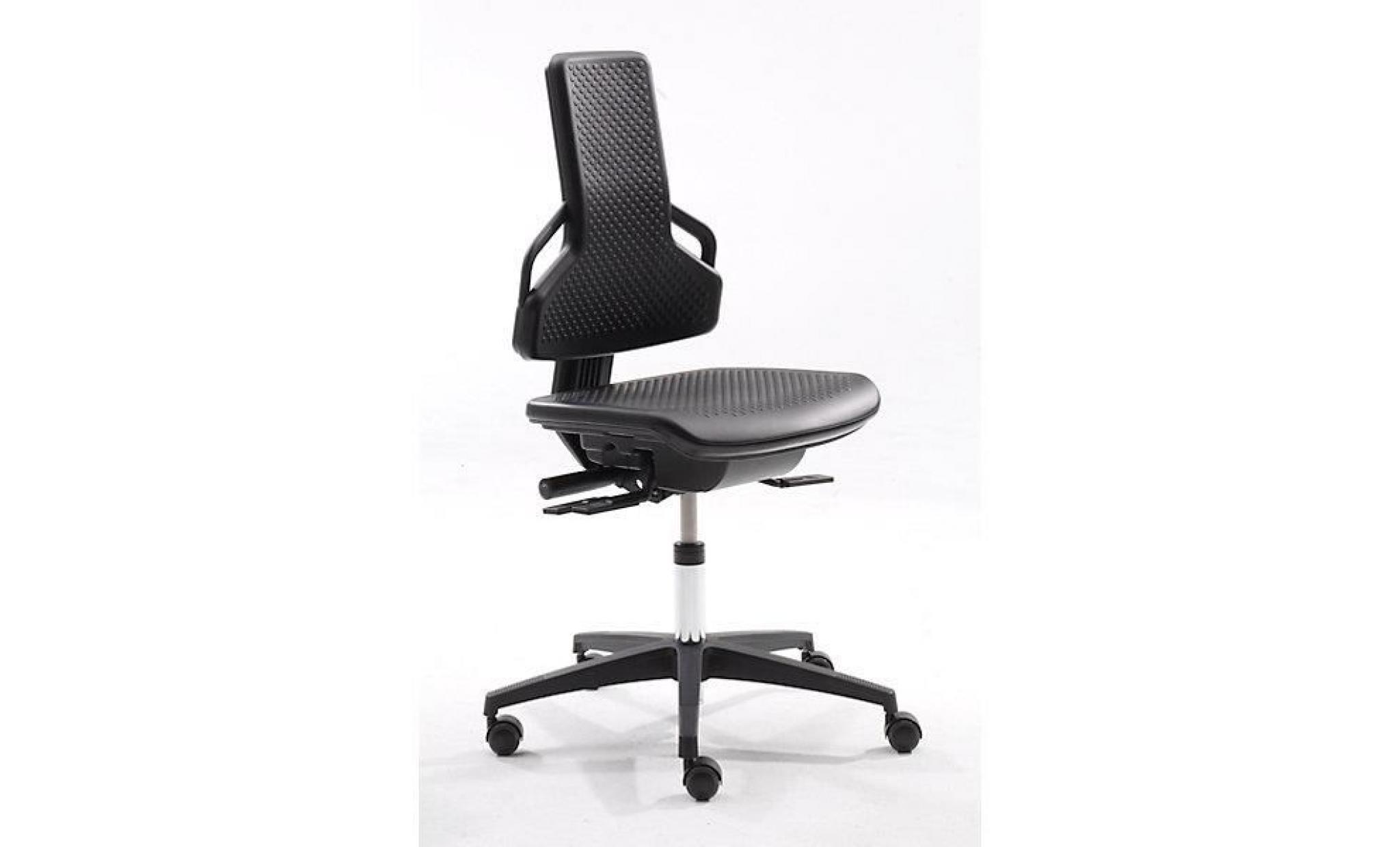 dauphin siège d'atelier   avec roulettes   habillage tissu anthracite   chaise chaises siège d'atelier siège pivotant sièges pas cher