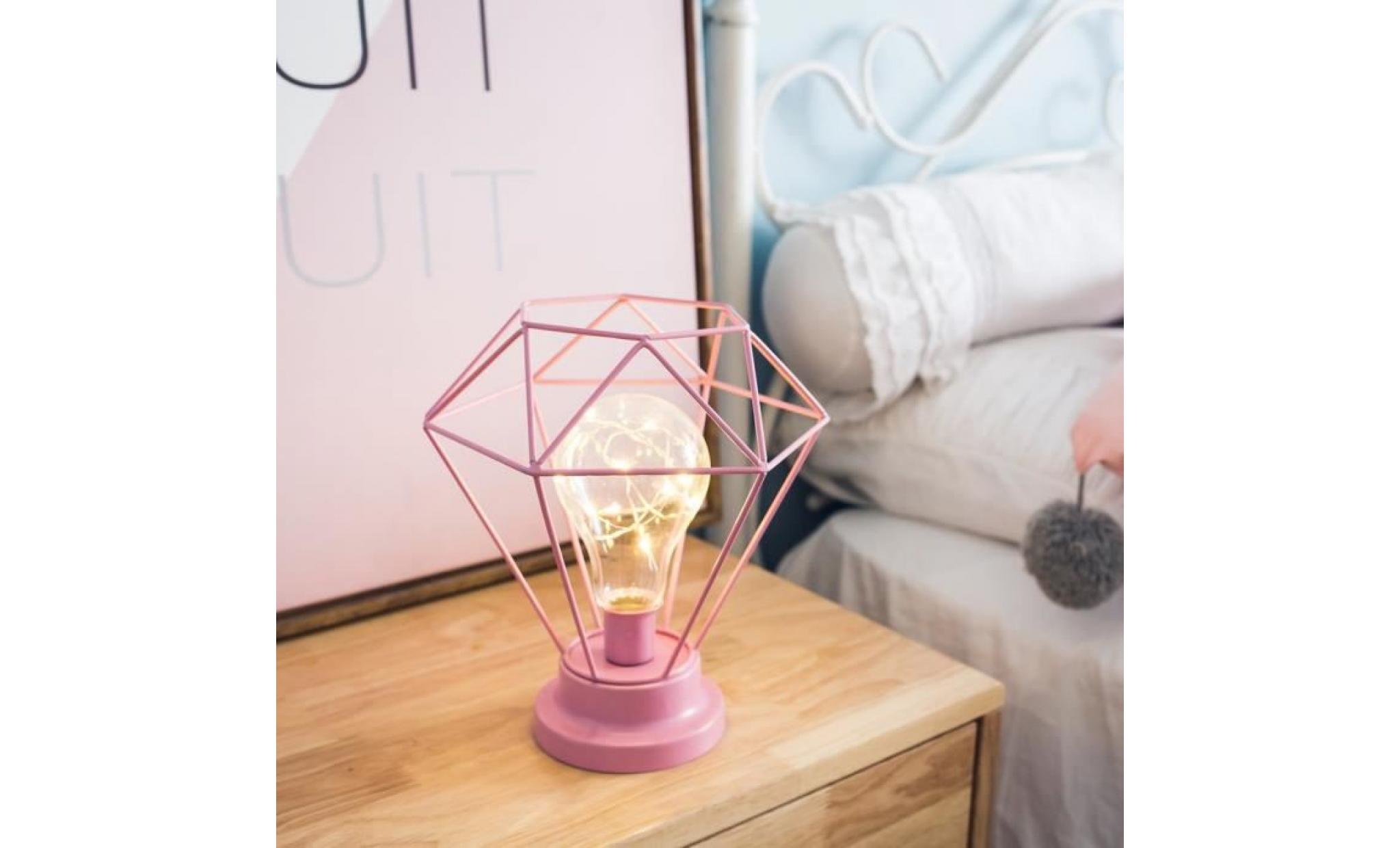 décoration lampe de chambre à coucher lampe de bureau de forme de diamant cadeau pas cher