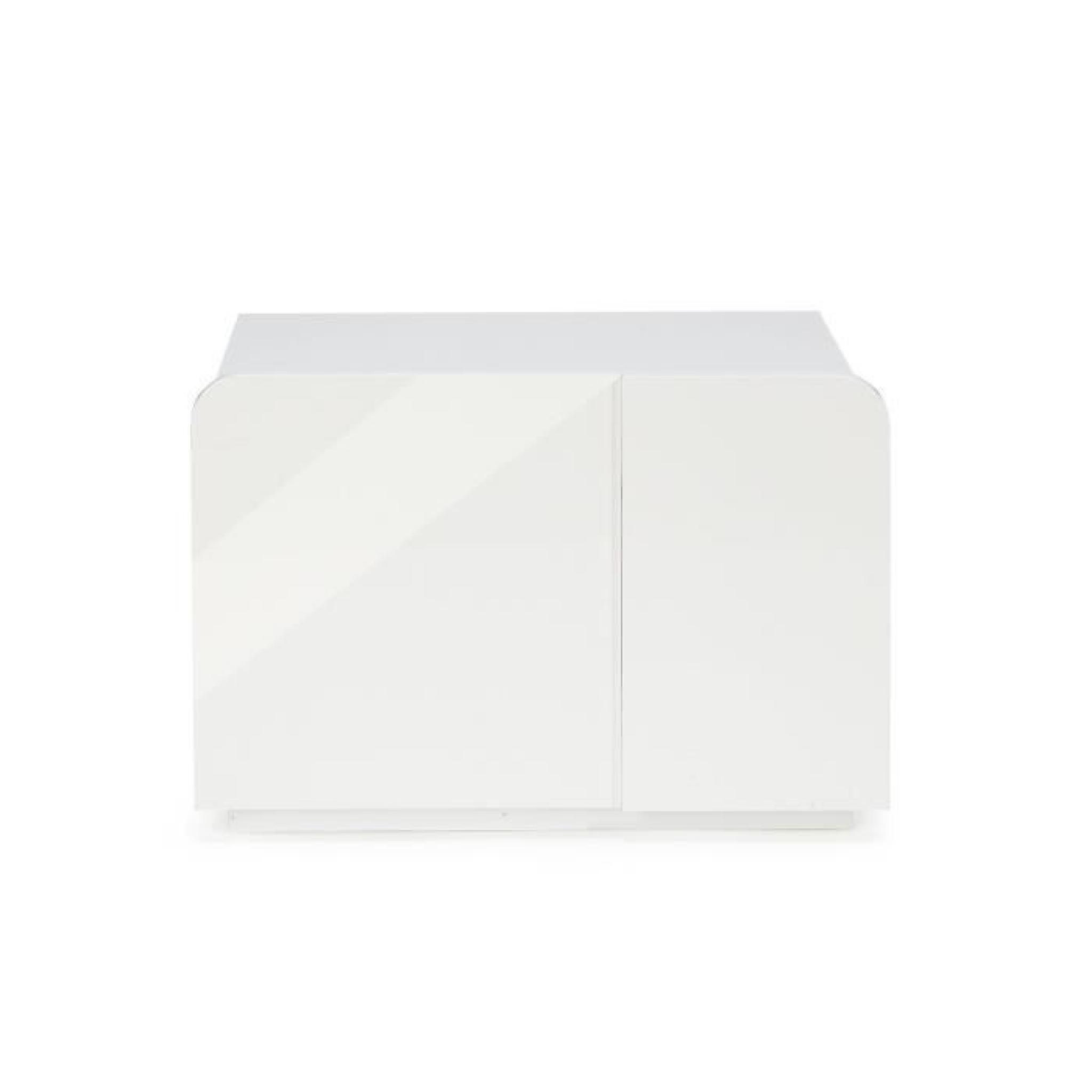 Delia Table de chevet 1 tiroir blanc laqué