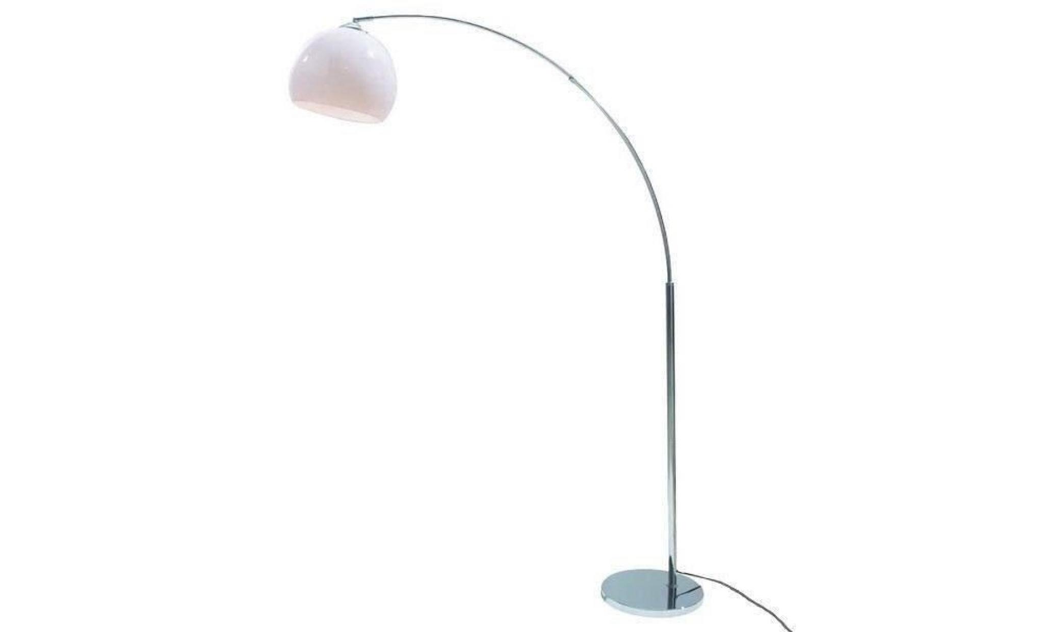 desi lampadaire arceau blanc   h 166 cm   contemporain