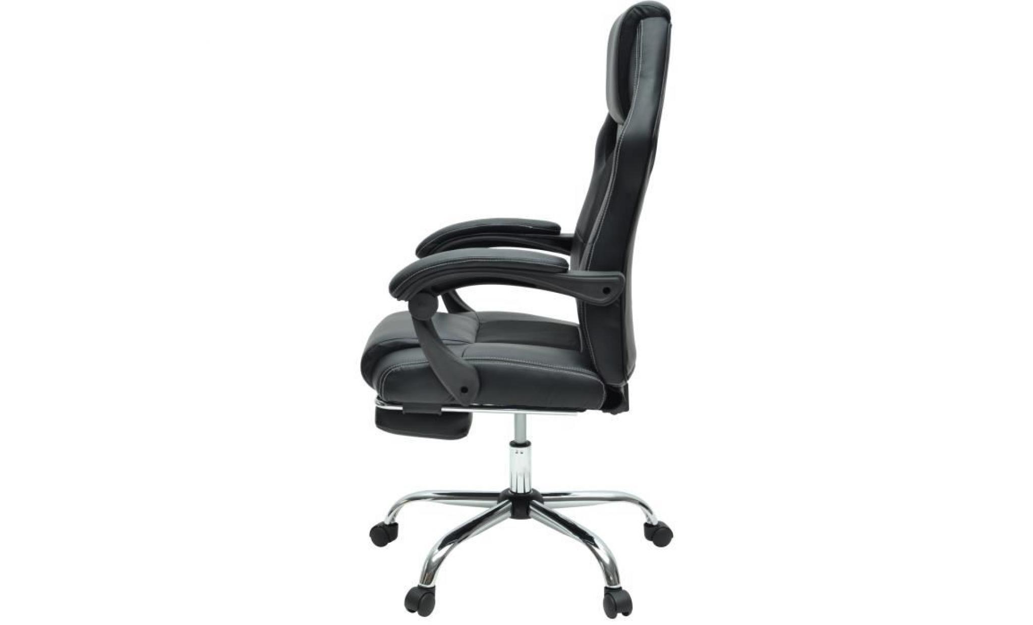 despina chaise gamer   simili et tissu noir   classique   l 64 x p 70 cm pas cher
