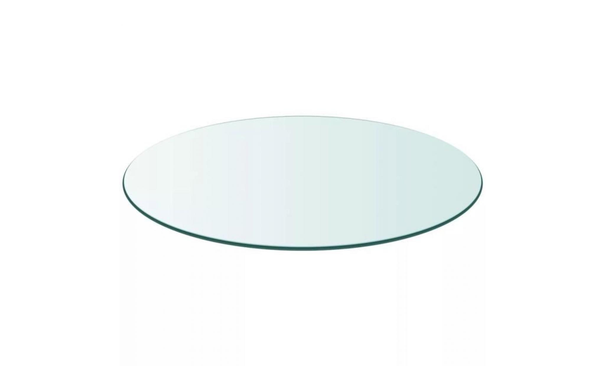 dessus de table ronde en verre trempé 600 mm plateau de table