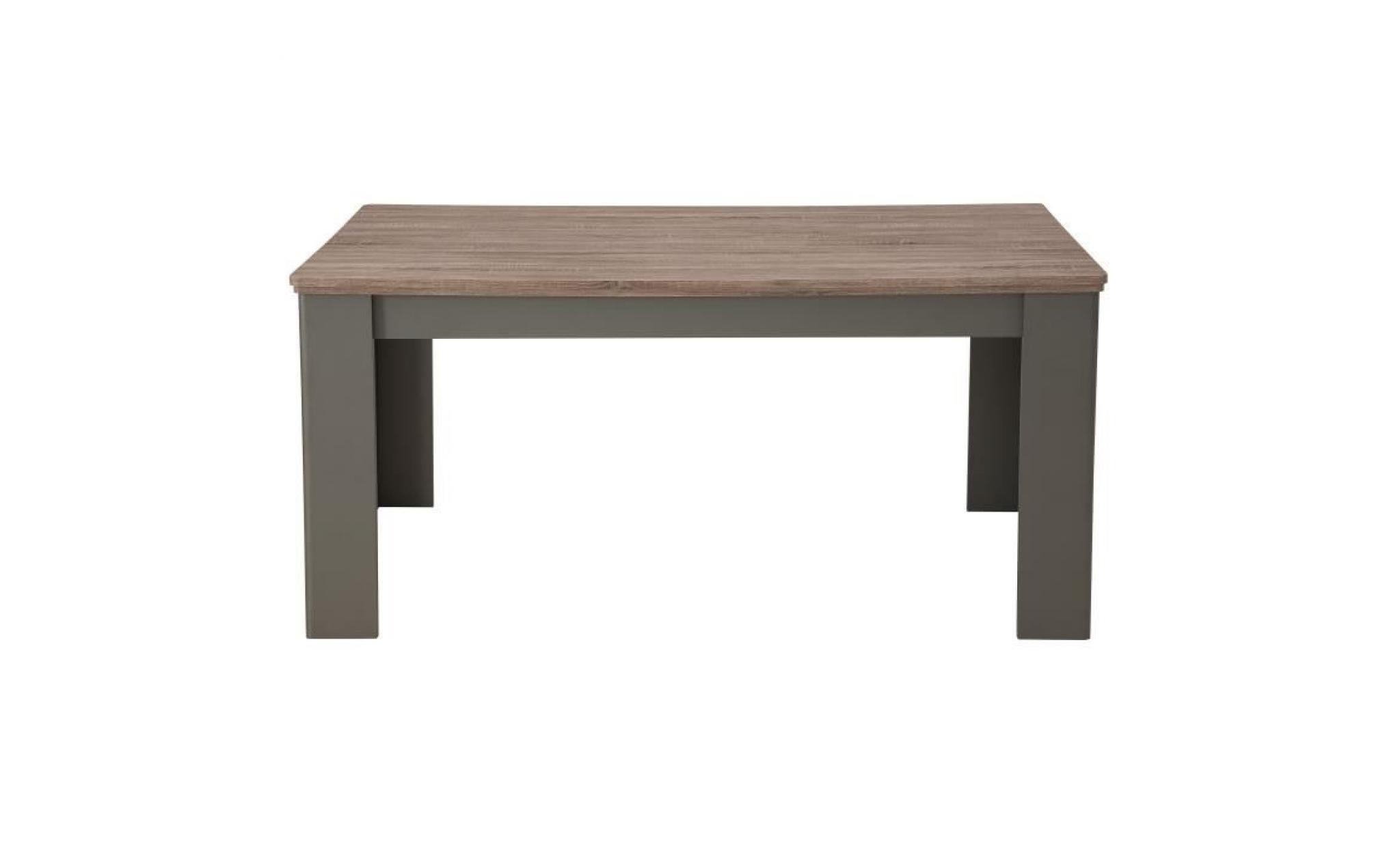 dessy table à manger extensible de 6 à 10 personnes style contemporain gris mat et décor bois   l 160   239 x l 90 cm pas cher
