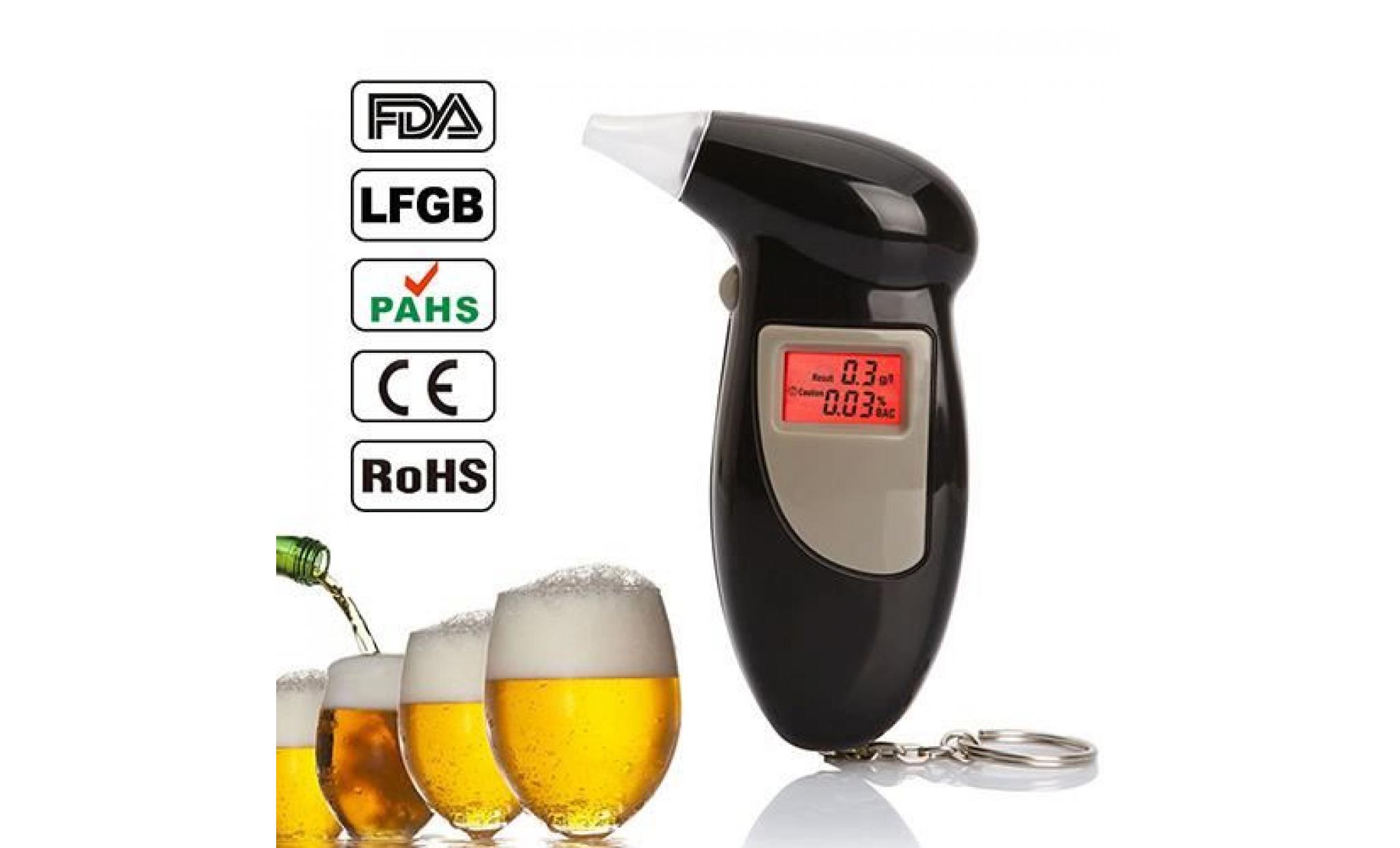 détecteur d'essai d'appareil de contrôle d'analyseur d'alcootest d'alcool de souffle d'alcool de digital portatif pas cher
