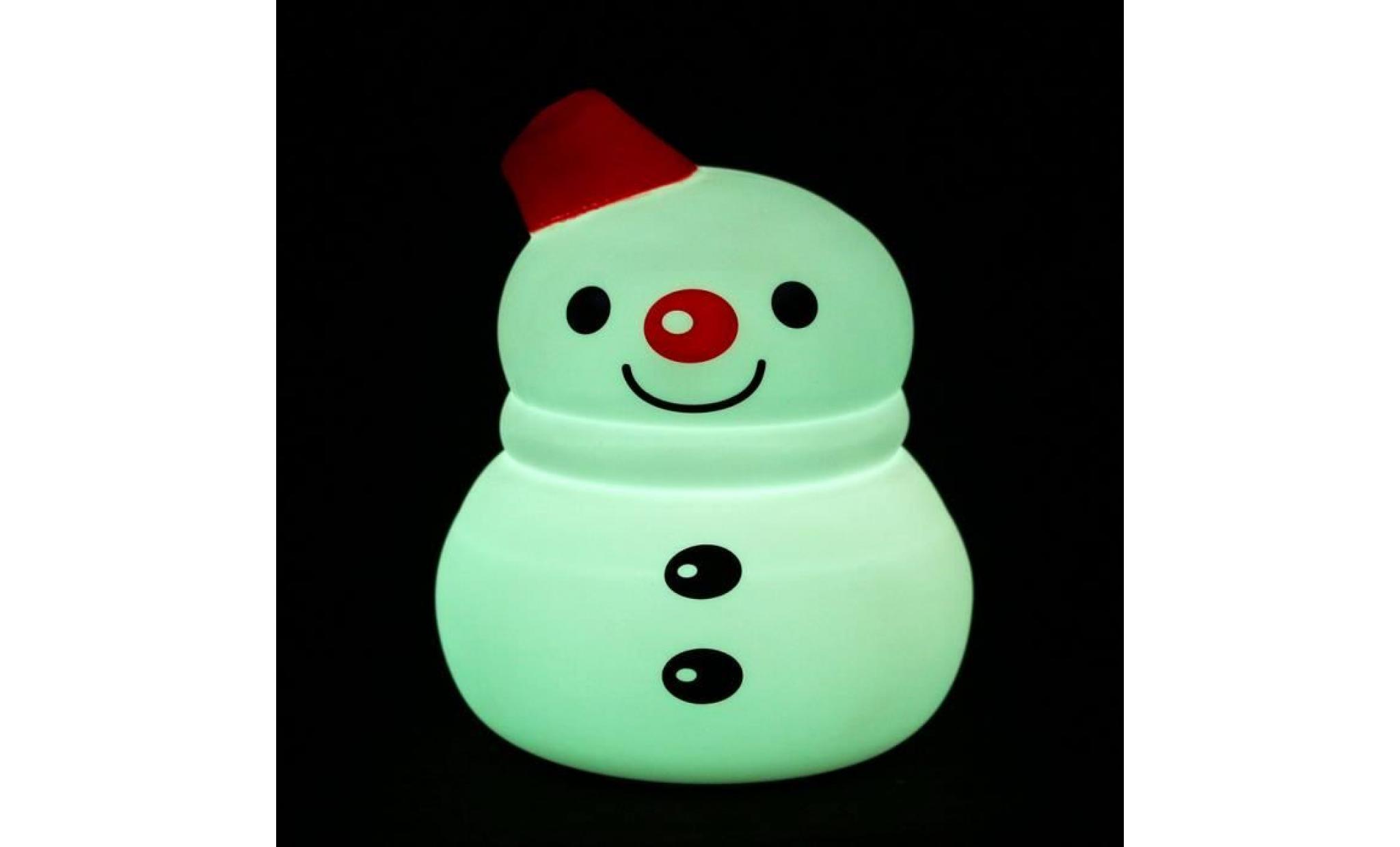 deuxsuns®lovely snowman veilleuse enfants chambre décor mini led lampe ampoule@er1296 pas cher
