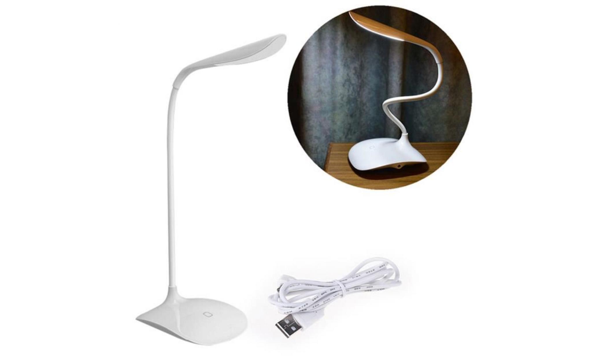 Dimmable LED Lampe de Bureau,Lampe de Table (600LUMEN, Touch Control,3-Dimmer Level,bras flexible,Noir) [Classe énergétique A+++]