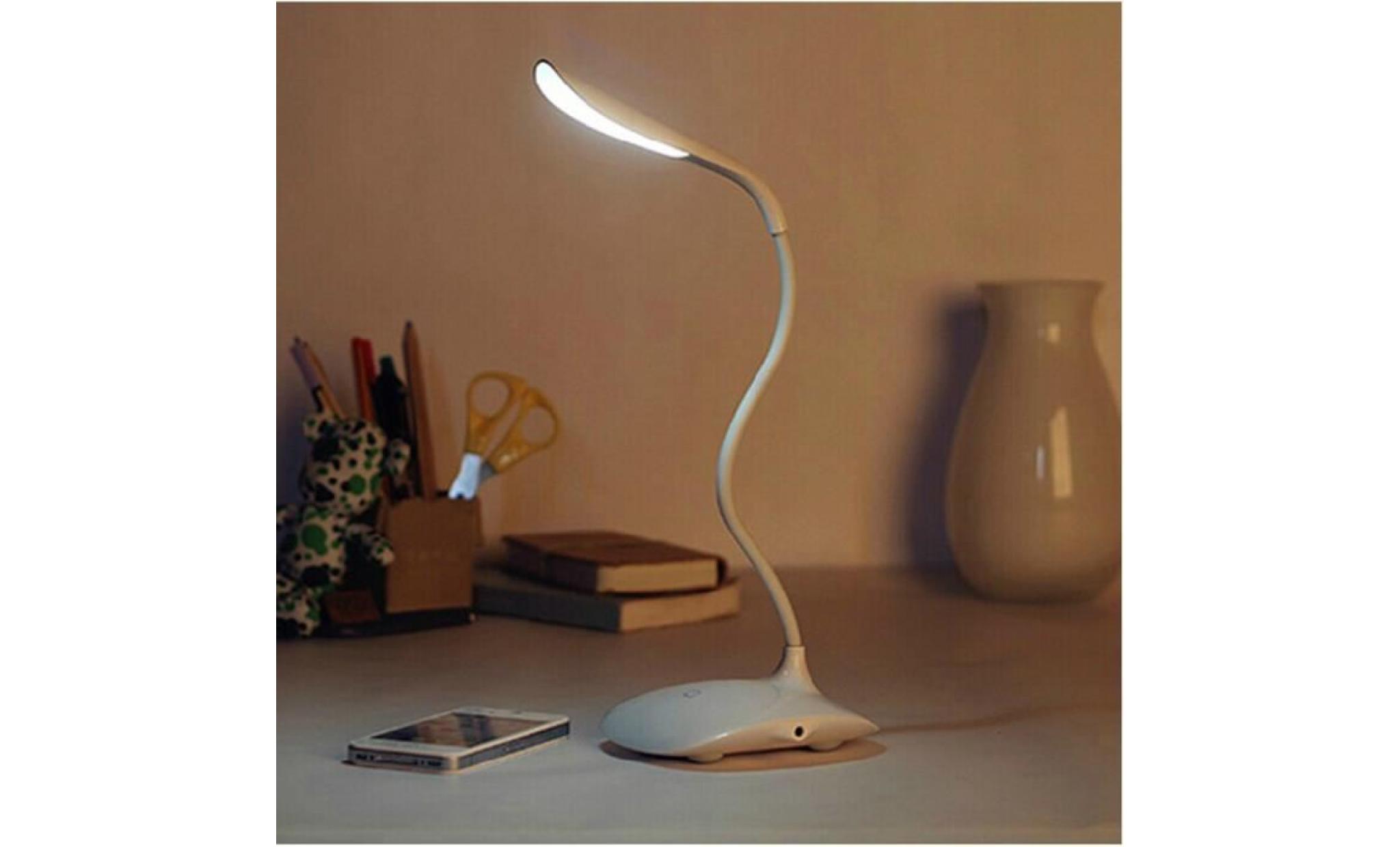 dimmable led lampe de bureau,lampe de table (600lumen, touch control,3 dimmer level,bras flexible,noir) [classe énergétique a+++] pas cher