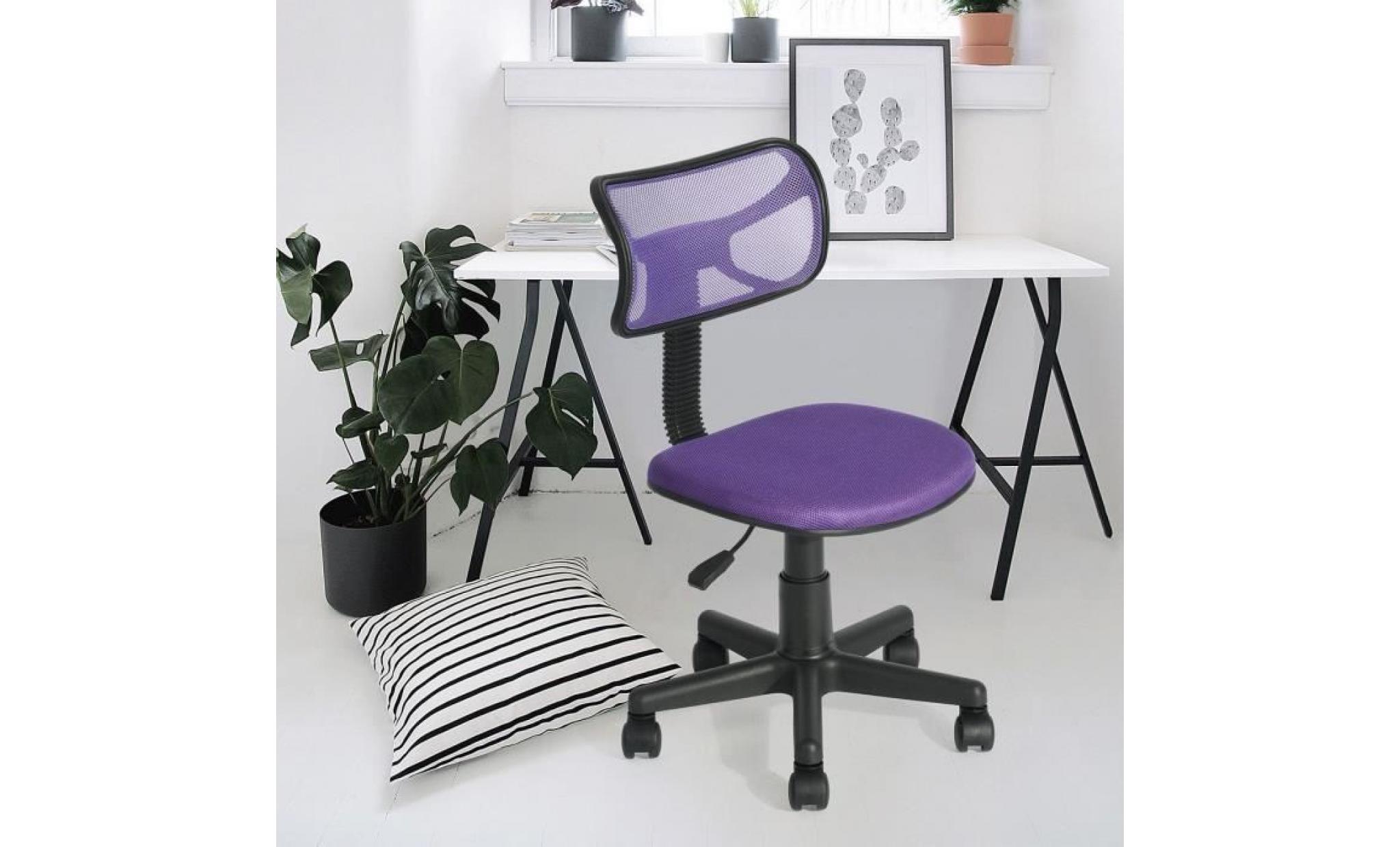 diogo   chaise de bureau violette pas cher
