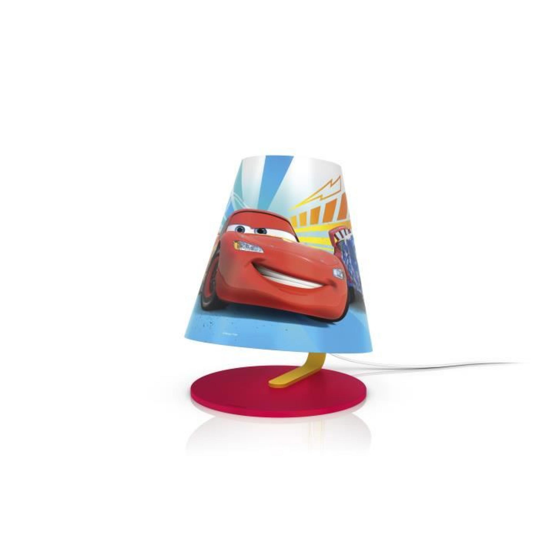 Disney Philips Lampe à poser Cars rouge 4W LED pas cher