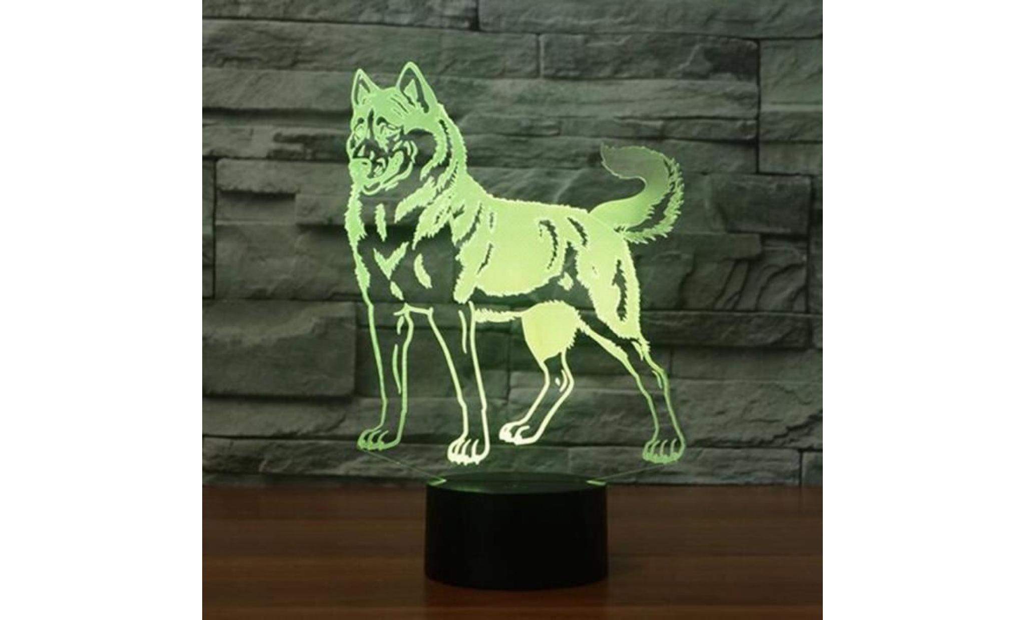 doberman pinscher 3d night light led tactile belle chien lampe de table animal 3d lampe 7 changement de couleur usb intérieur lampe pas cher