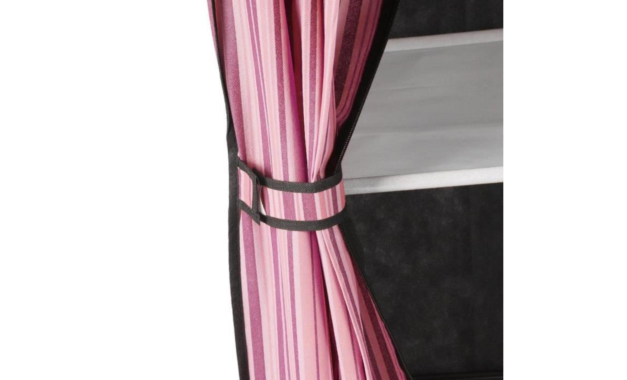 dressing penderie avec housse tissu 170 * 128cm armoire de rangement rose pas cher