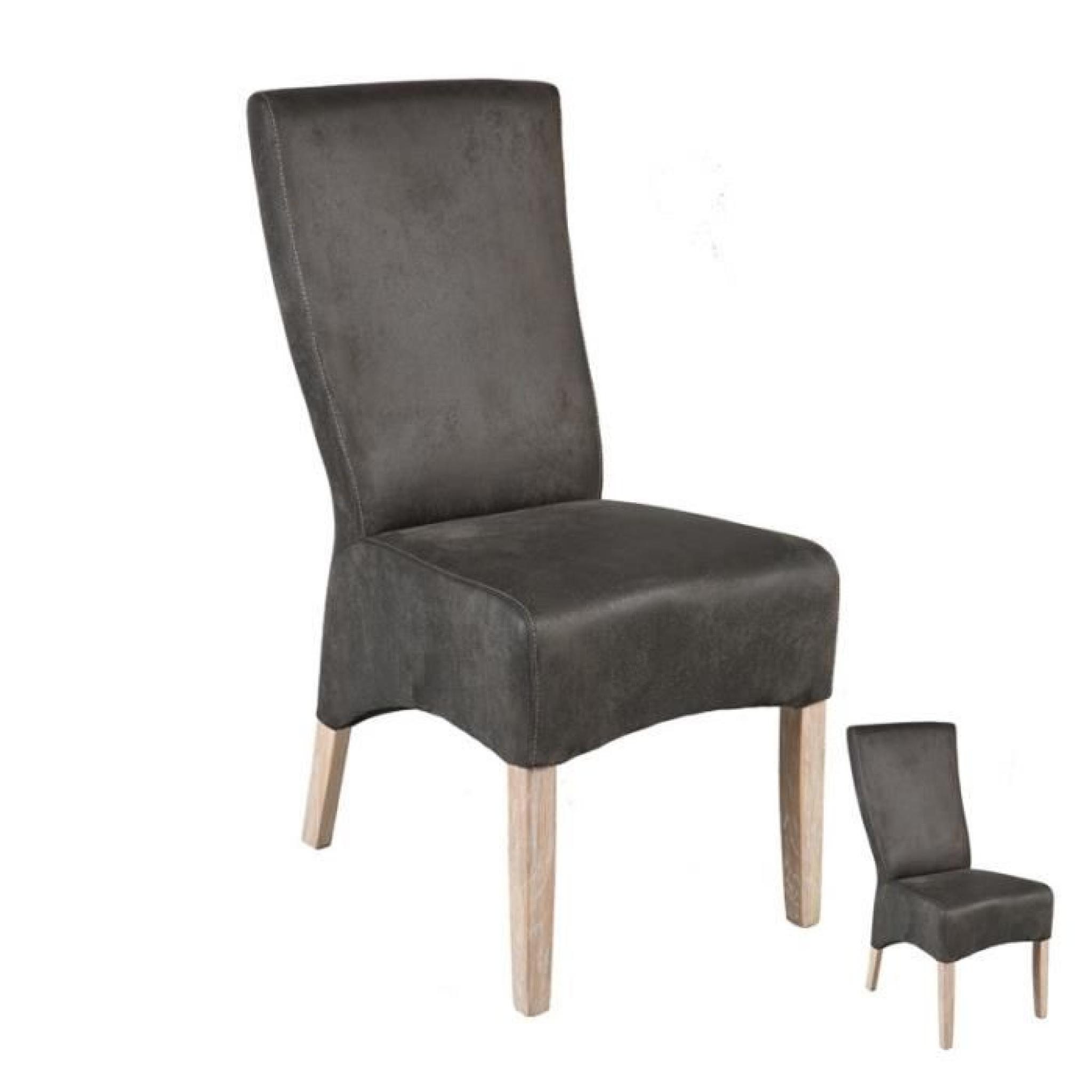 Duo de chaises Grises - NOE - L 44 x l 54 x H 101 cm