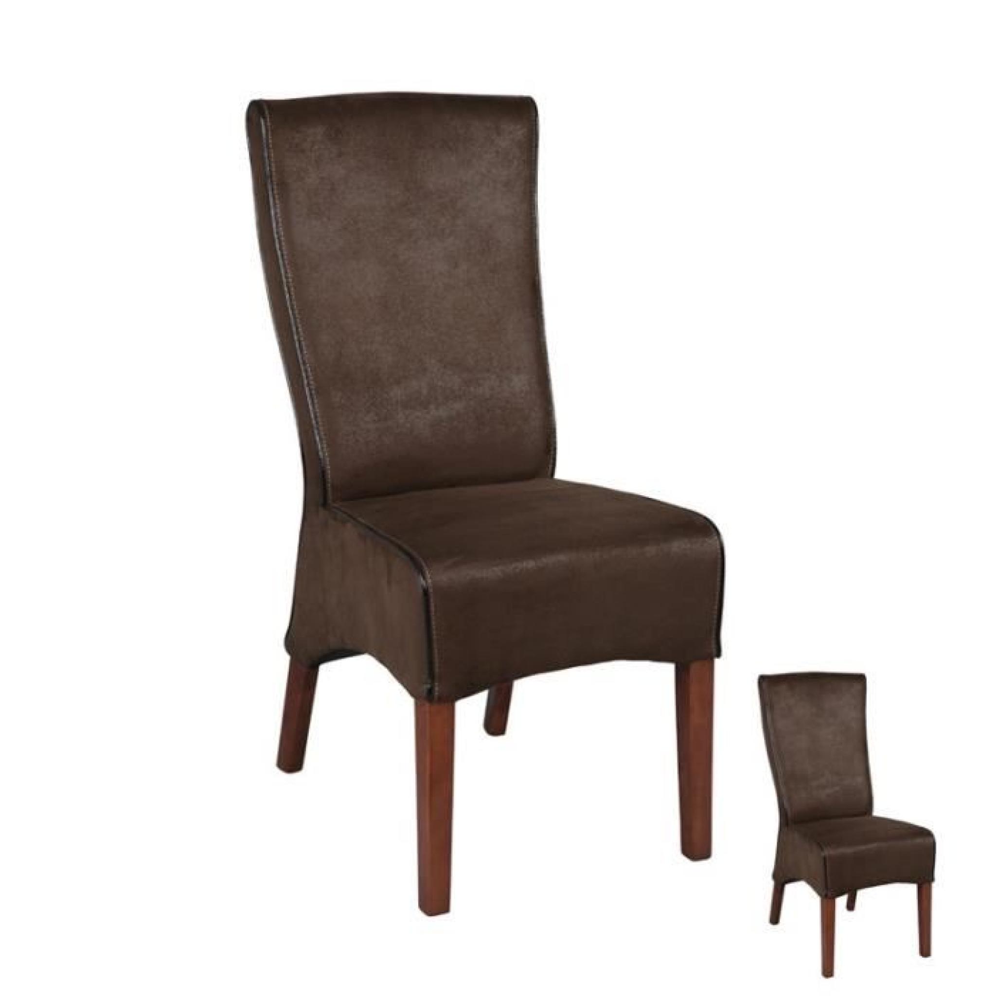 Duo de chaises Marron - NOE - L 44 x l 54 x H 101 cm