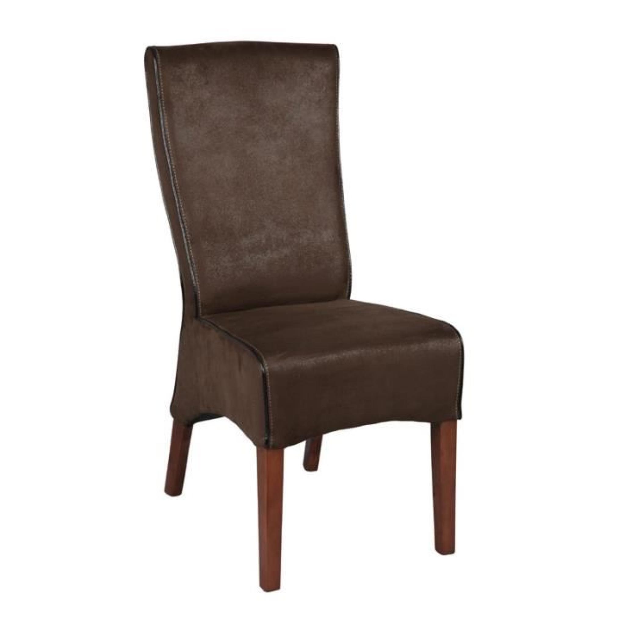 Duo de chaises Marron - NOE - L 44 x l 54 x H 101 cm pas cher