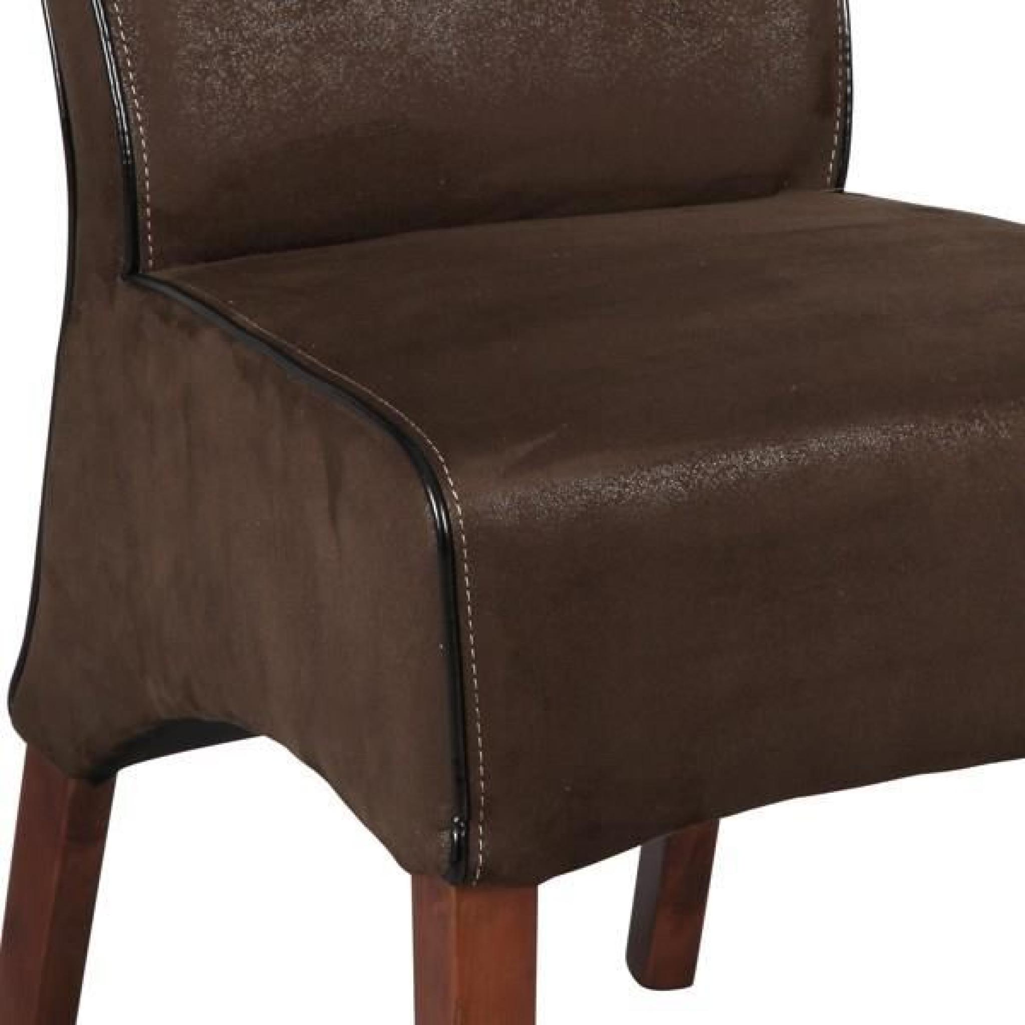 Duo de chaises Marron - NOE - L 44 x l 54 x H 101 cm pas cher