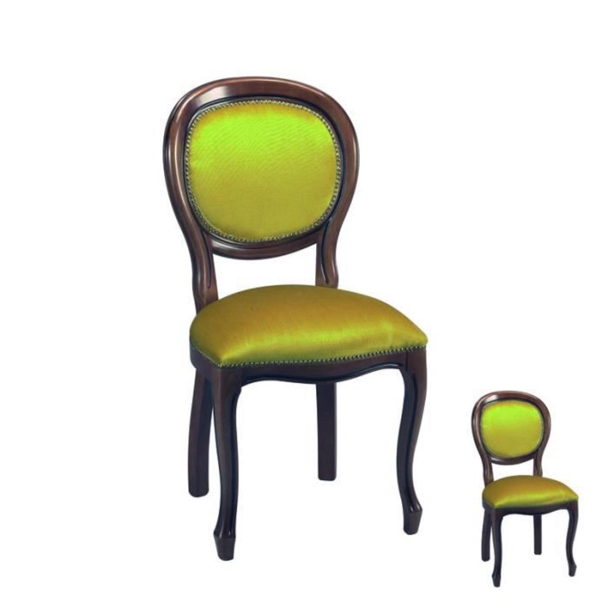 Duo de chaises médaillon Régence velours Or - RIGO - L 46 x l 54 x H 99 cm