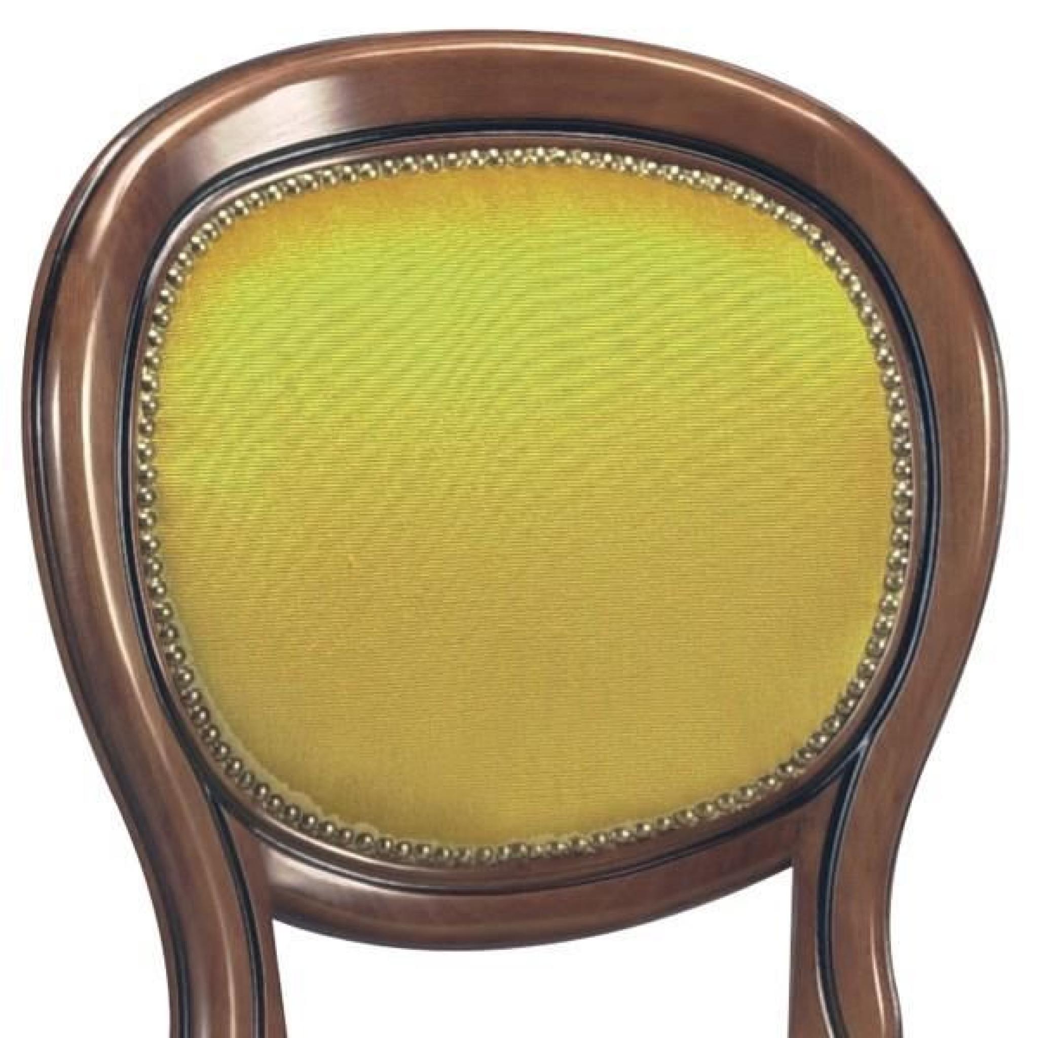 Duo de chaises médaillon Régence velours Or - RIGO - L 46 x l 54 x H 99 cm pas cher