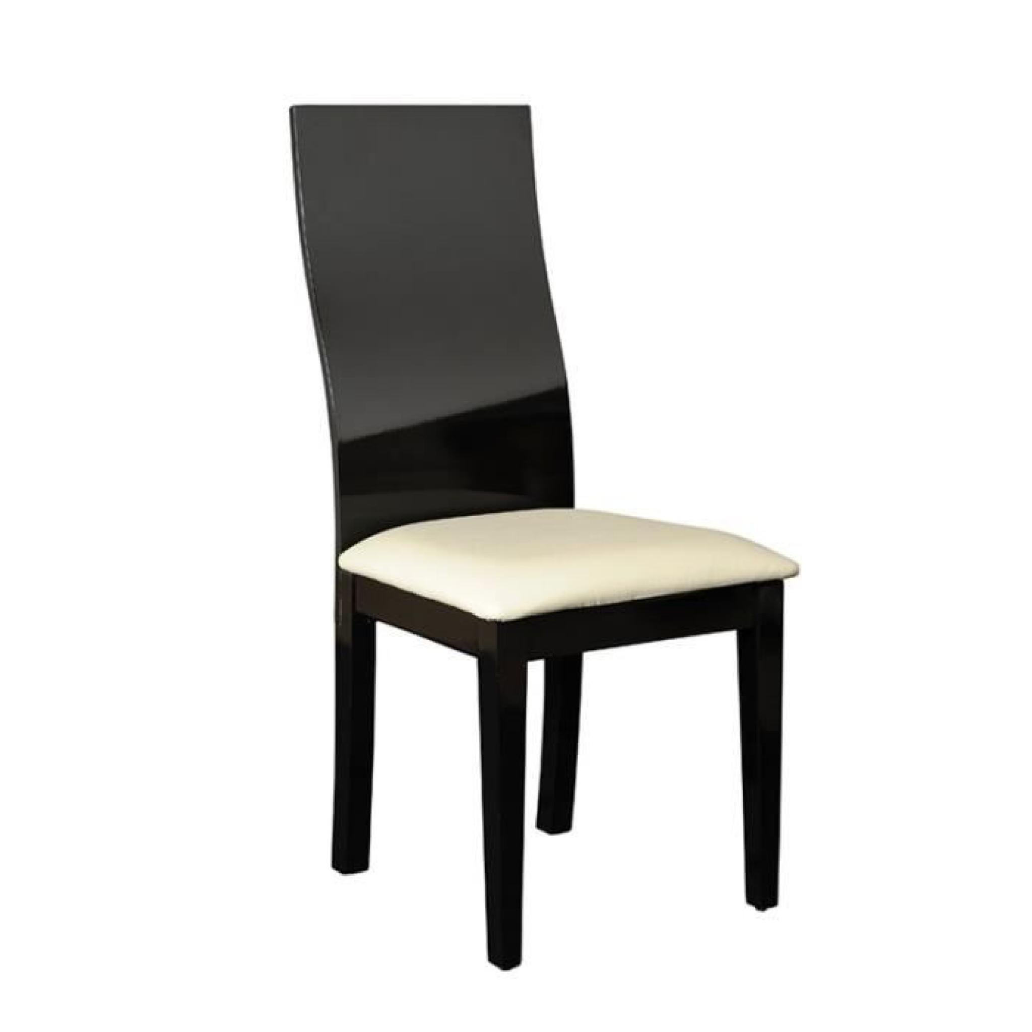 Duo de chaises Noires - CARMEN - L 46 x l 55 x H 100 pas cher