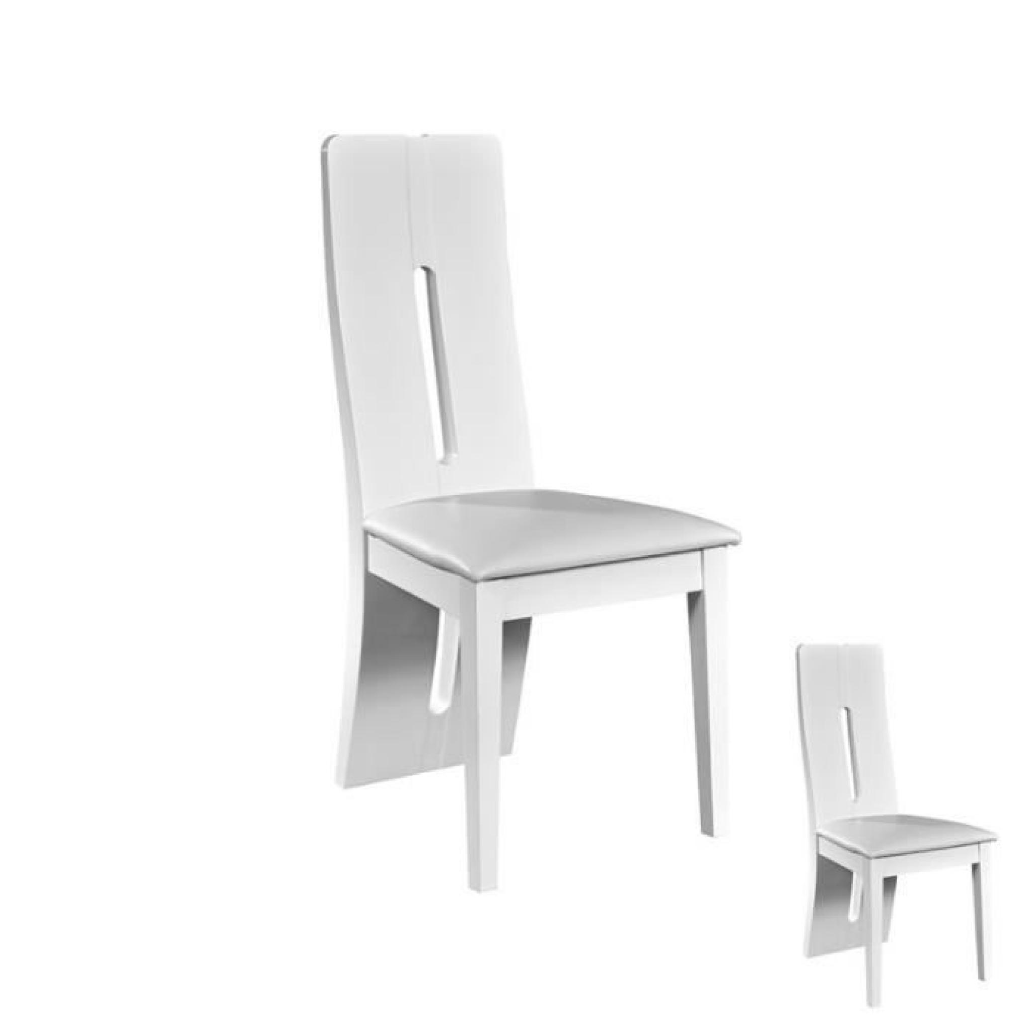 Duo de chaises PU Blanc - FILY