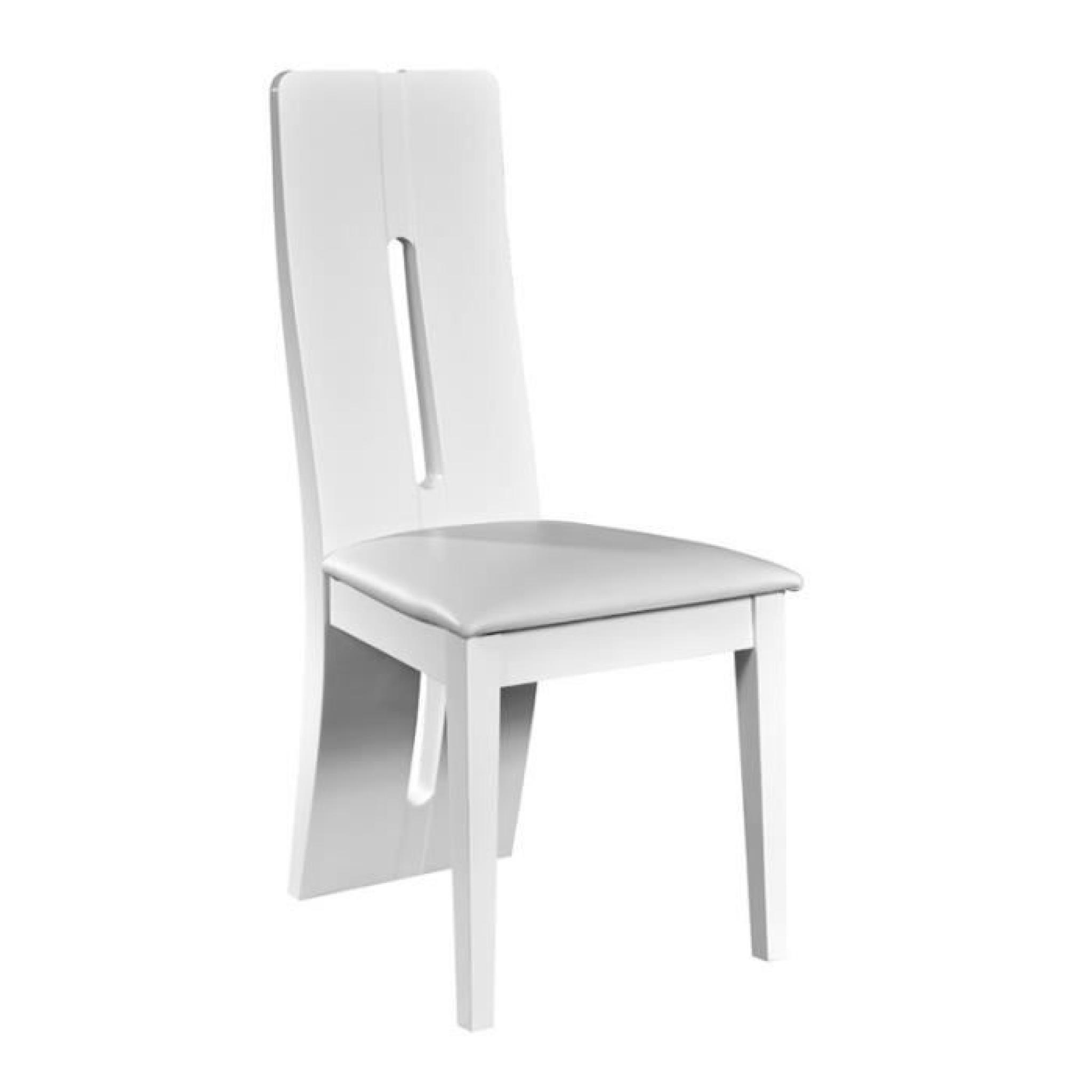 Duo de chaises PU Blanc - FILY pas cher