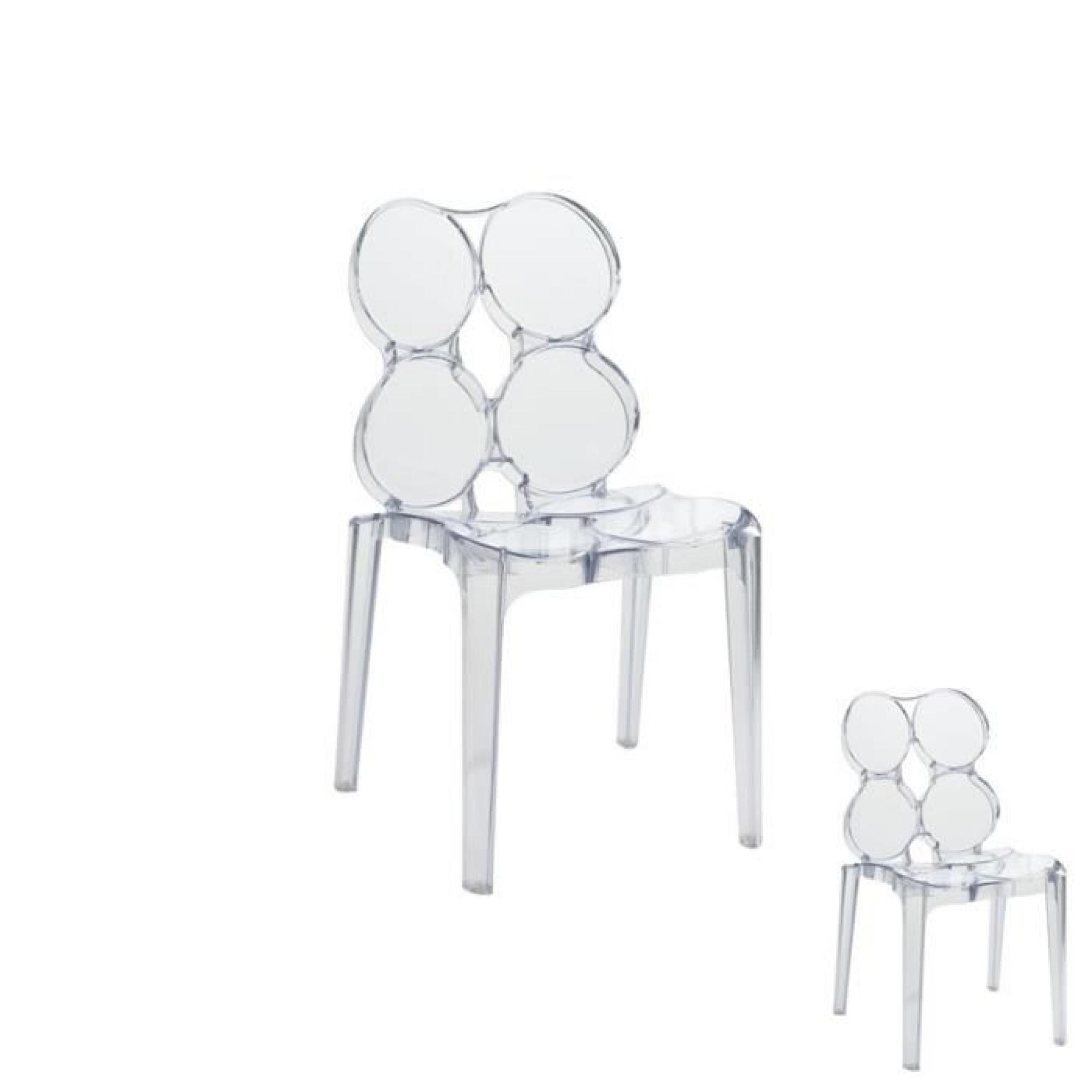 Duo de chaises Transparent - JELLY  - Taille : L 56 x l 48 x H 85 - Couleur marketing : Transparent