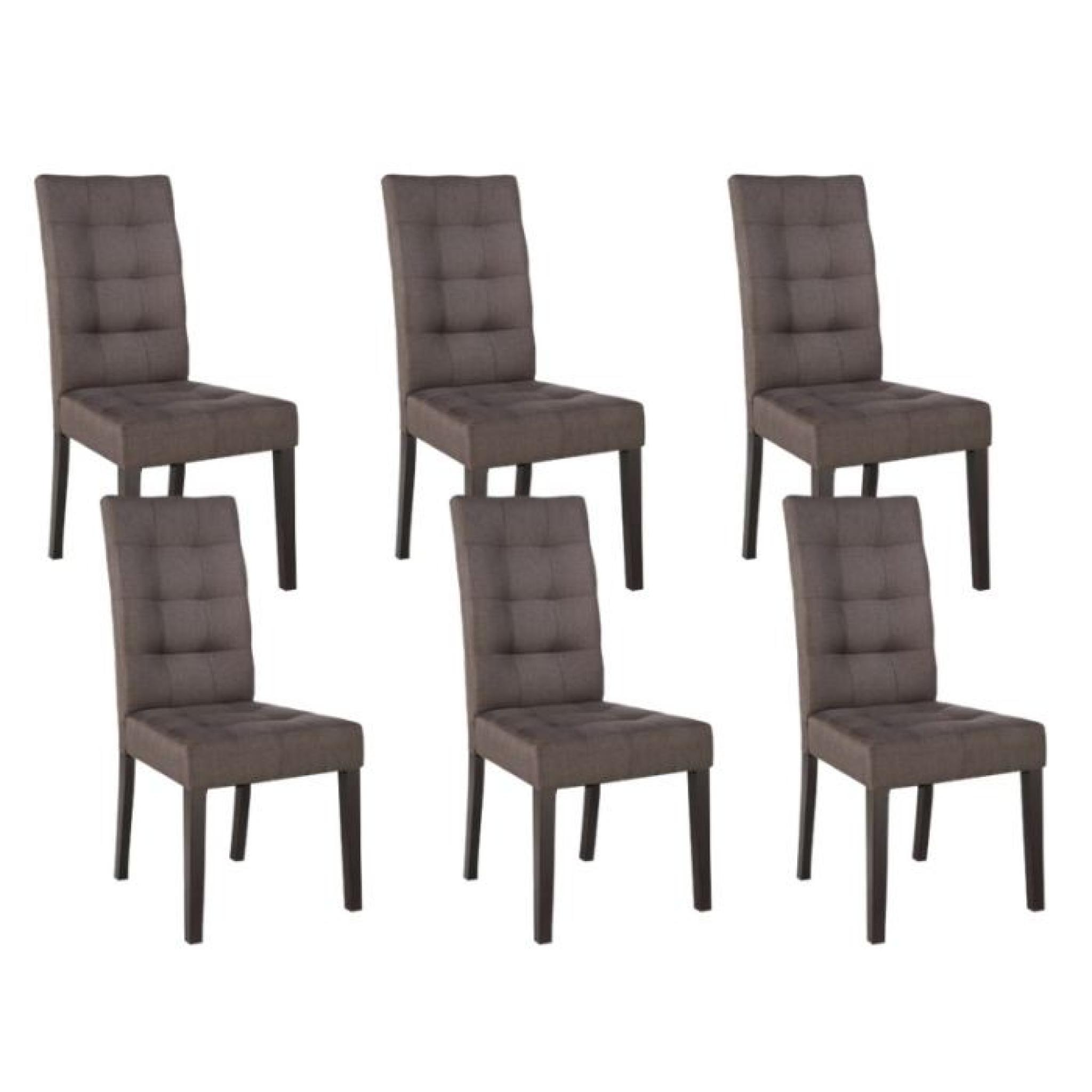 Eden - Lot 6 Chaises Taupe
