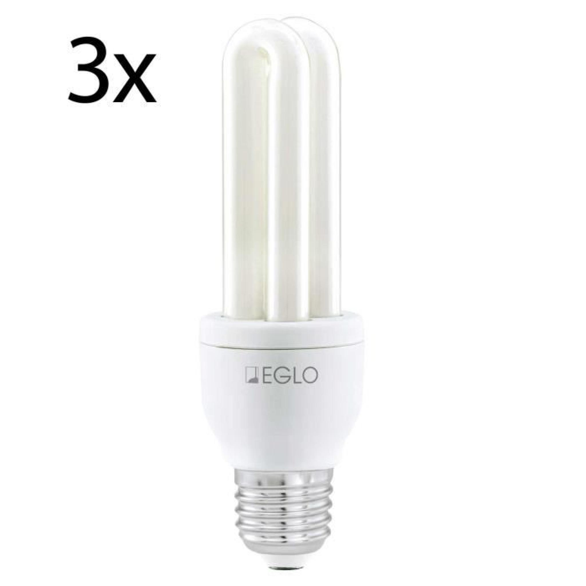 Eglo 12671  lampe économique 2U E27 11W 3ER Pack