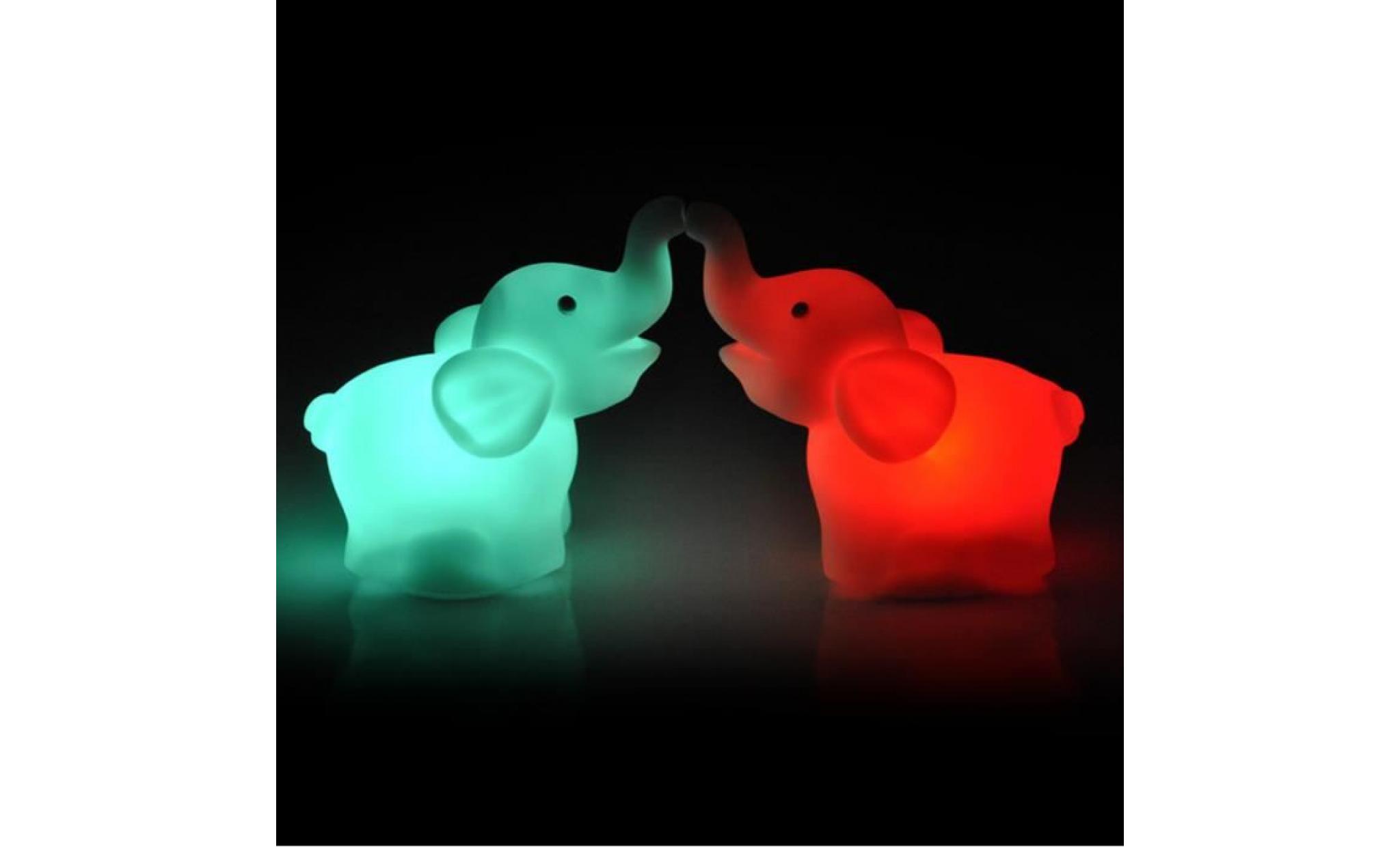 elephant couleur de changement de forme de soirée de mariage lumière de la lampe led de nuit décor 6731 pas cher