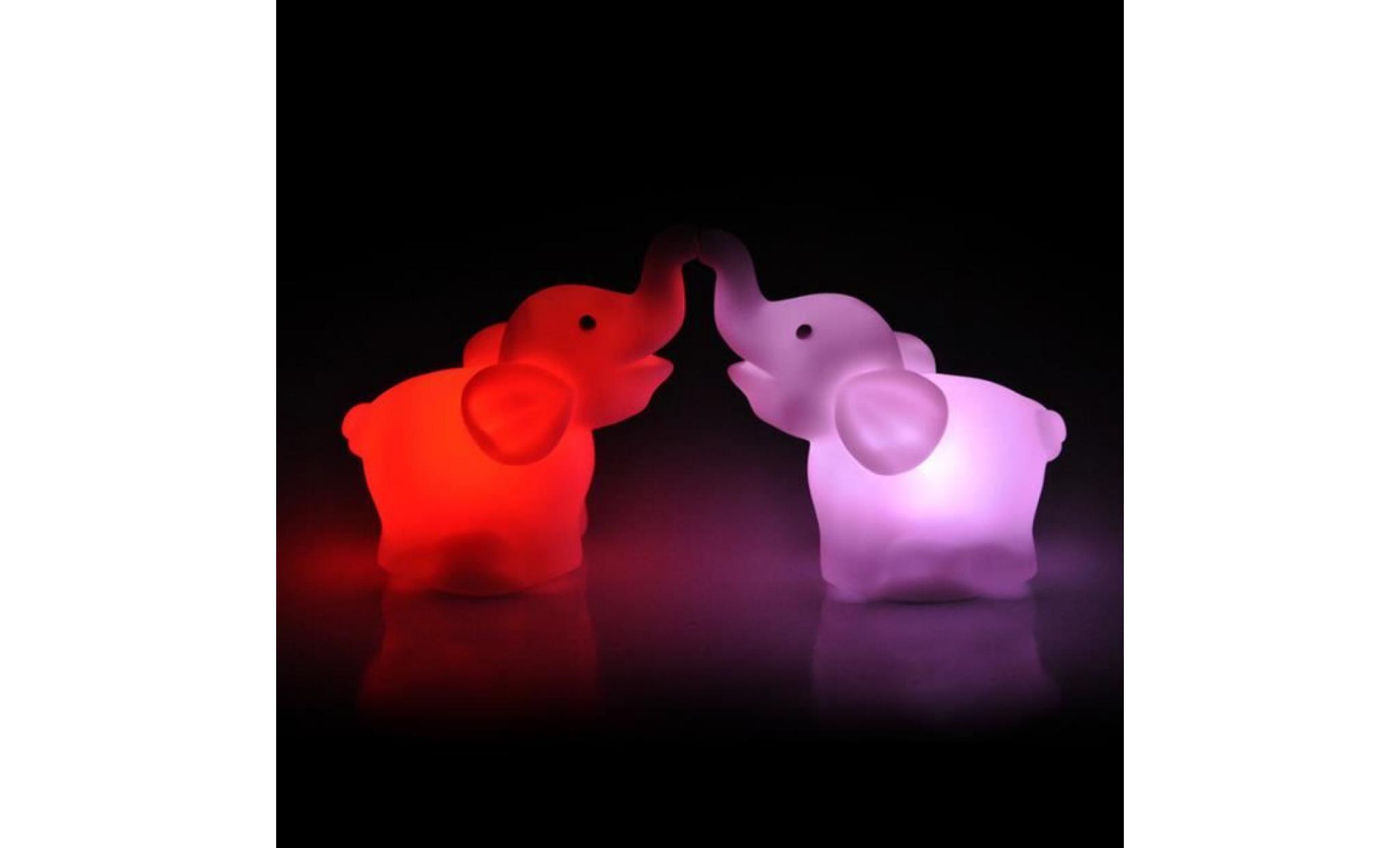 elephant couleur de changement de forme de soirée de mariage lumière de la lampe led de nuit décor 6731 pas cher
