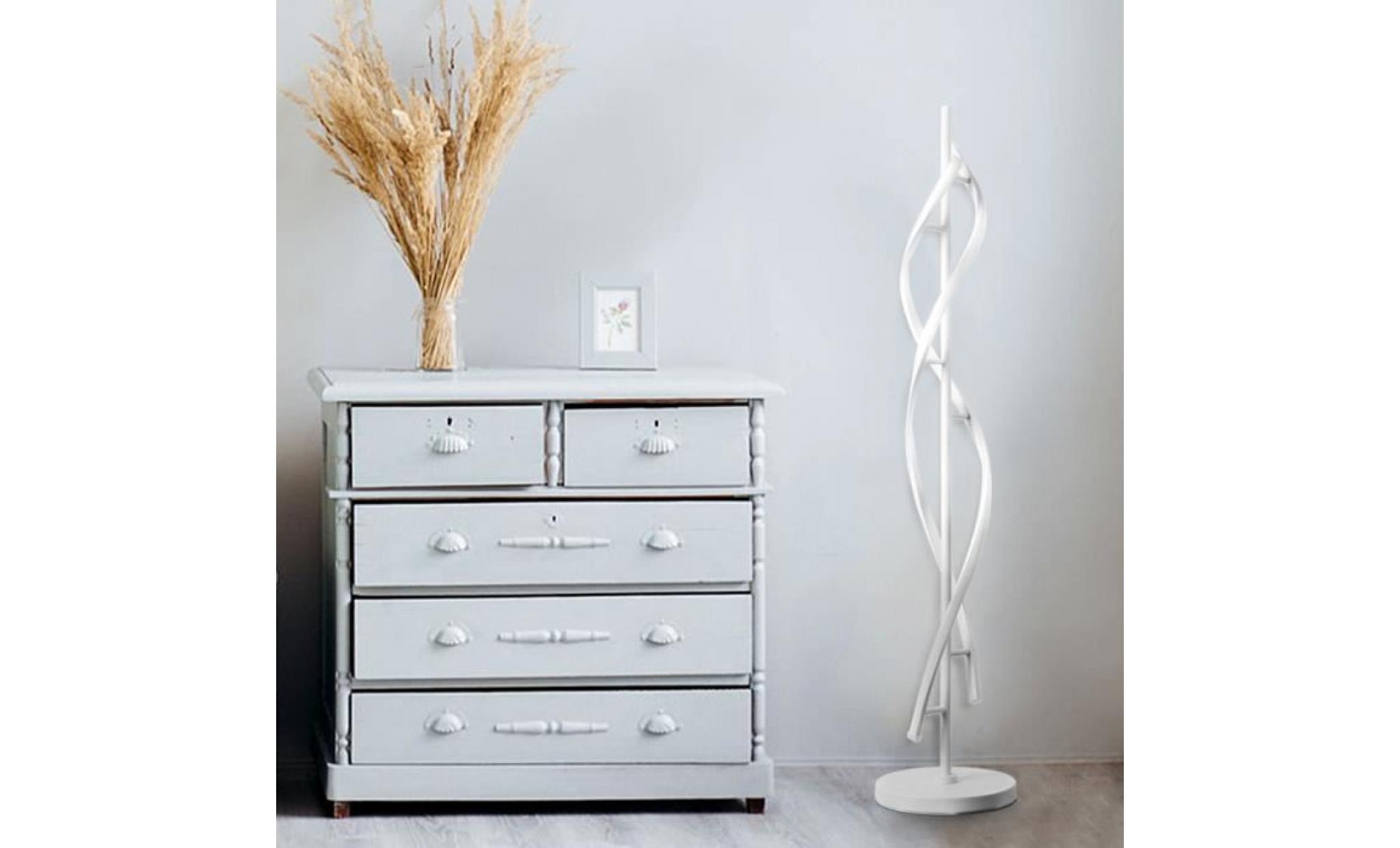 elinkume lampadaire led dimmable spirale blanche lampadaire 30w lampe réglable style moderne adapté à la décoration intérieure pas cher