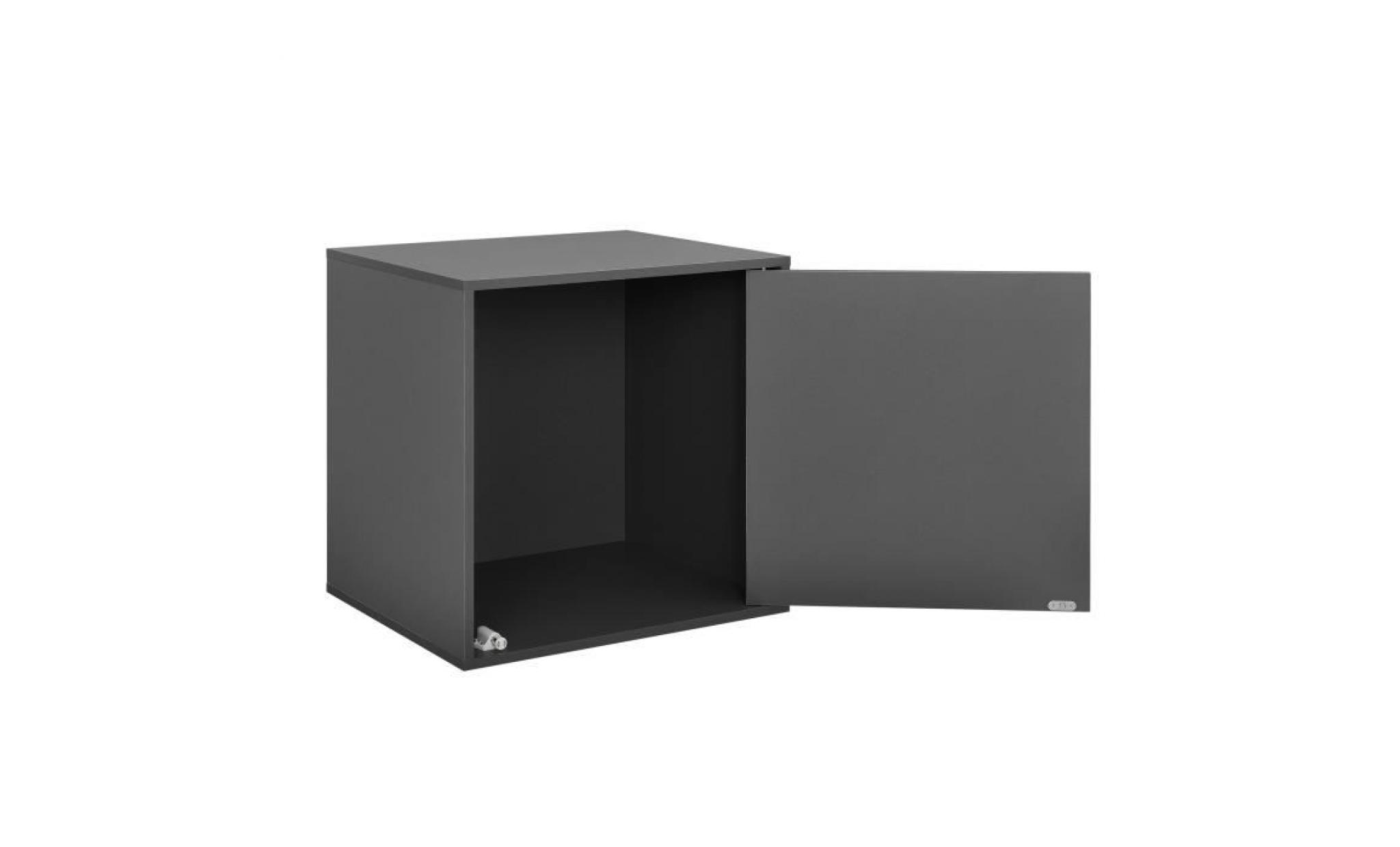 [en.casa]® armoire variable moderne avec porte    systéme d'étagére murale avec porte   30x45x40 cm   gris
