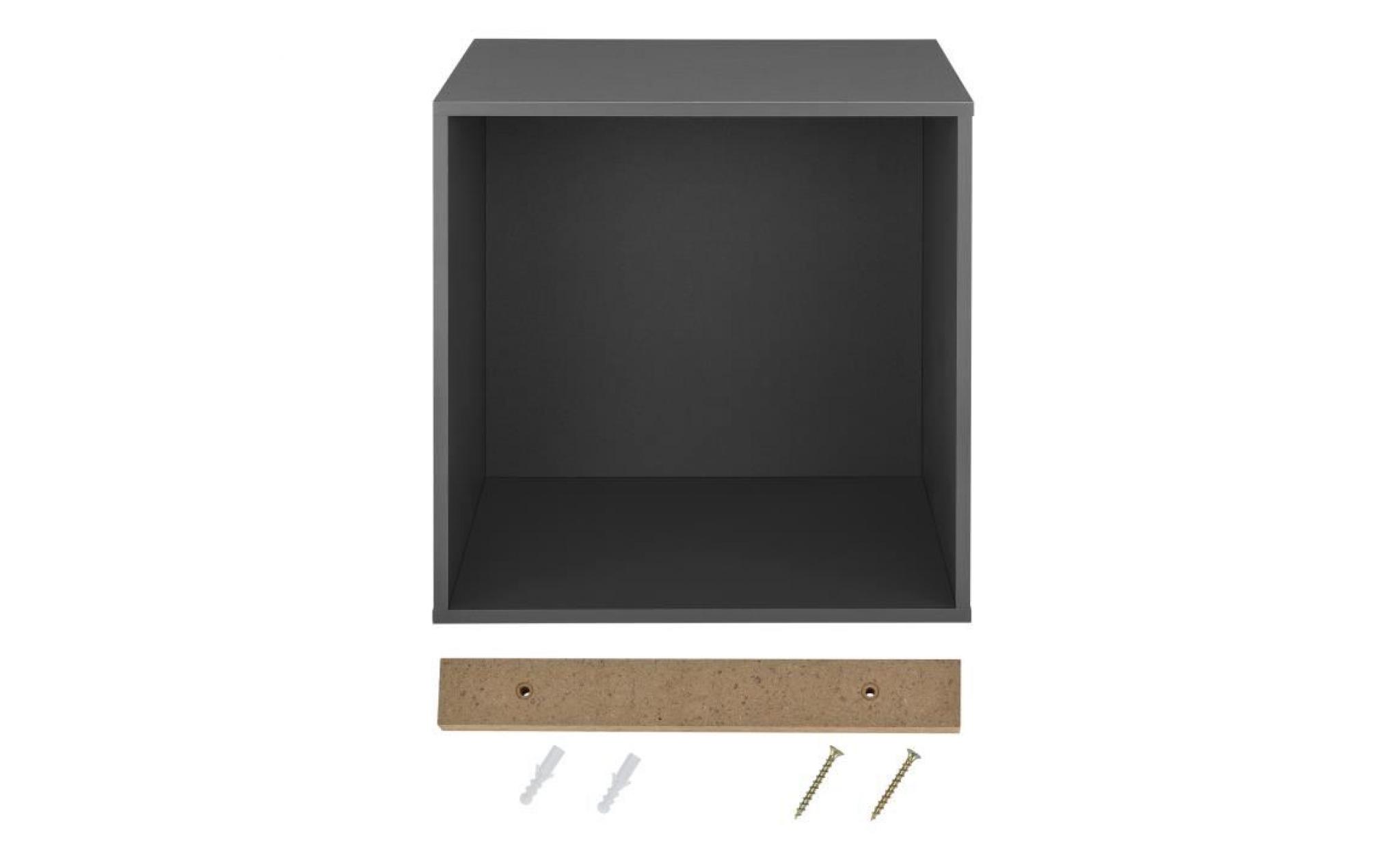 [en.casa]® armoire variable moderne avec porte    systéme d'étagére murale avec porte   45x45x40 cm   moutard pas cher
