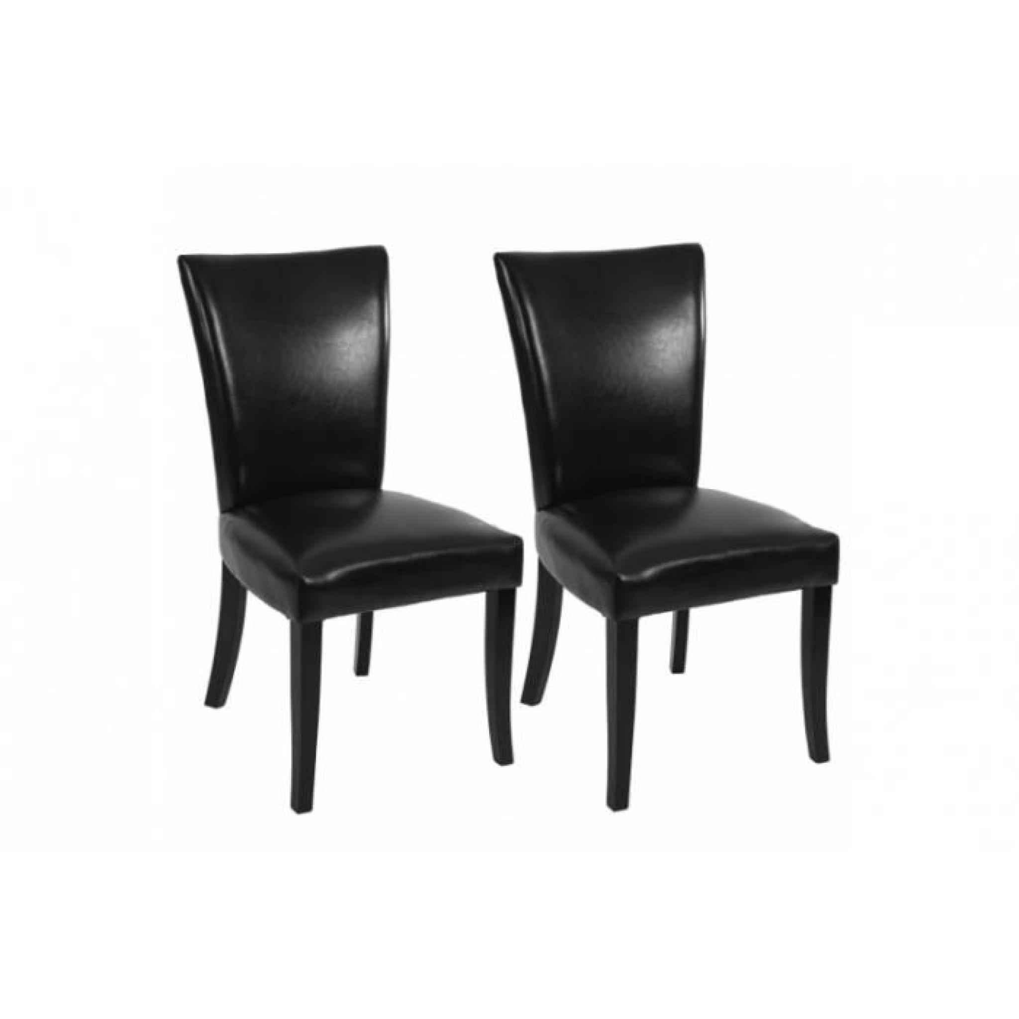 Ensemble de 2 chaises chesterfield noires