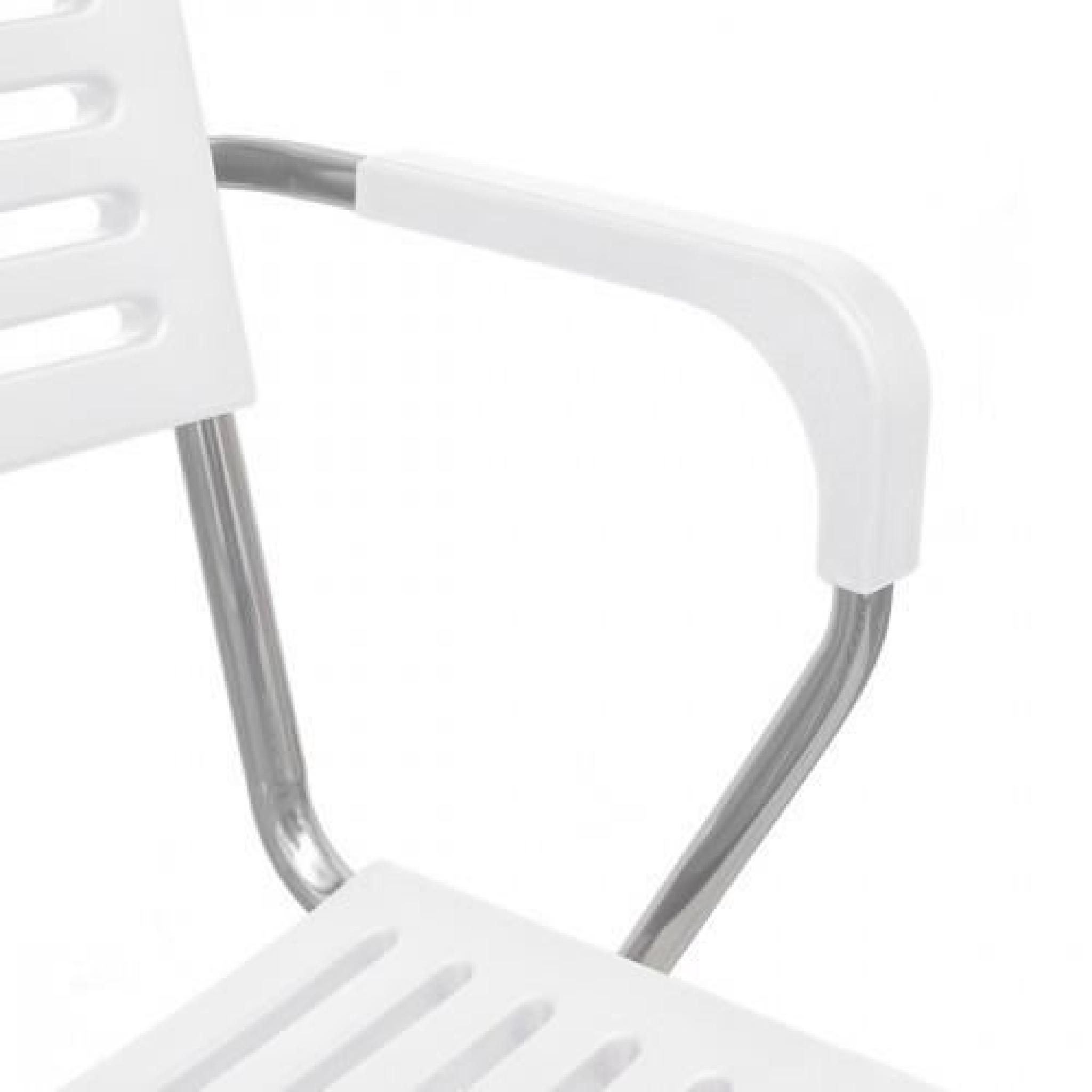 Ensemble de 2 chaises design blanches pas cher