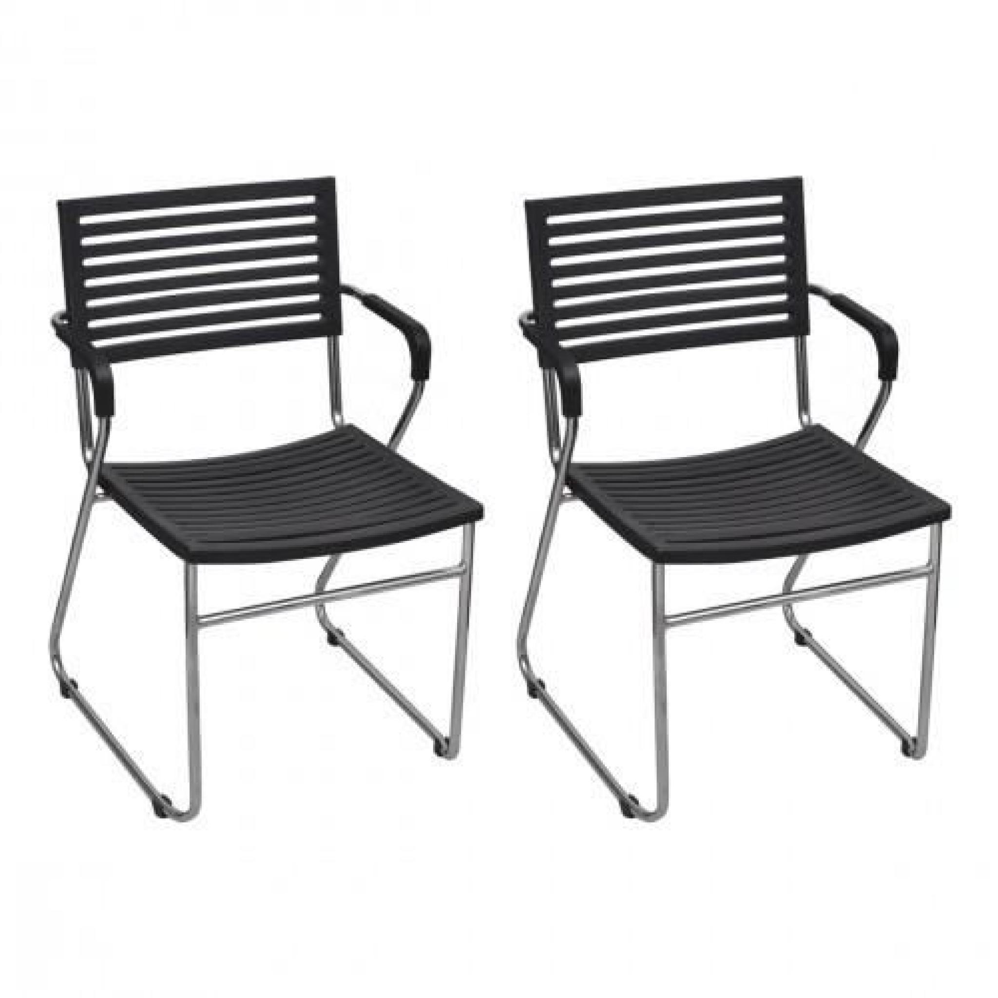 Ensemble de 2 chaises design noires