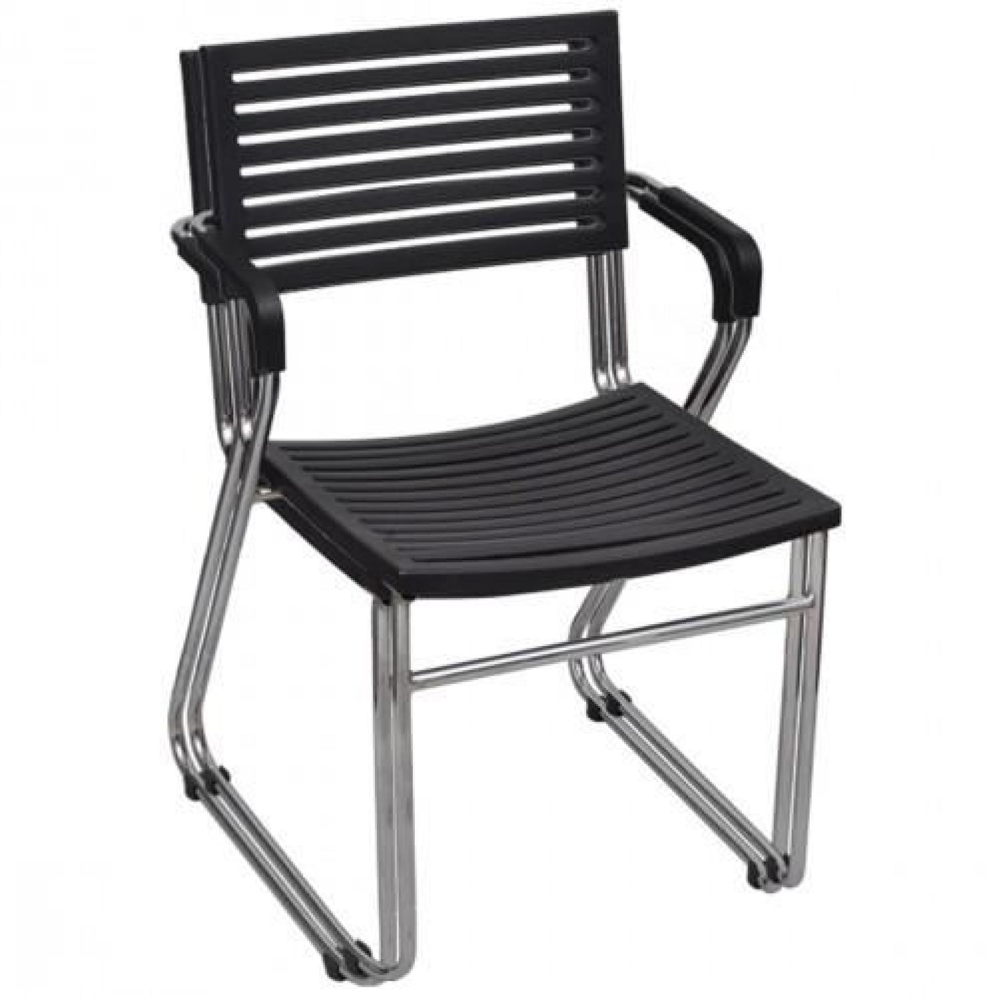 Ensemble de 2 chaises design noires pas cher