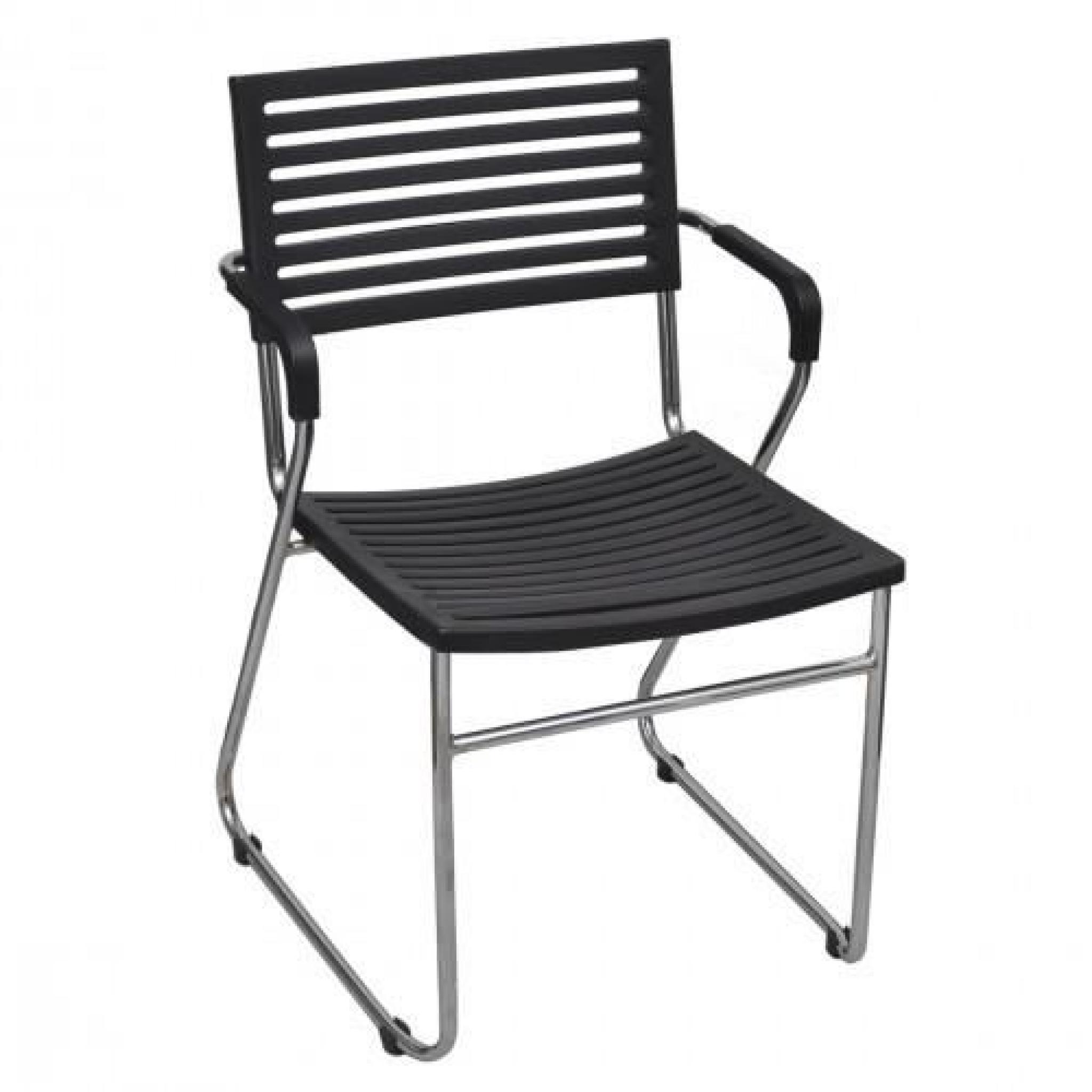 Ensemble de 2 chaises design noires pas cher