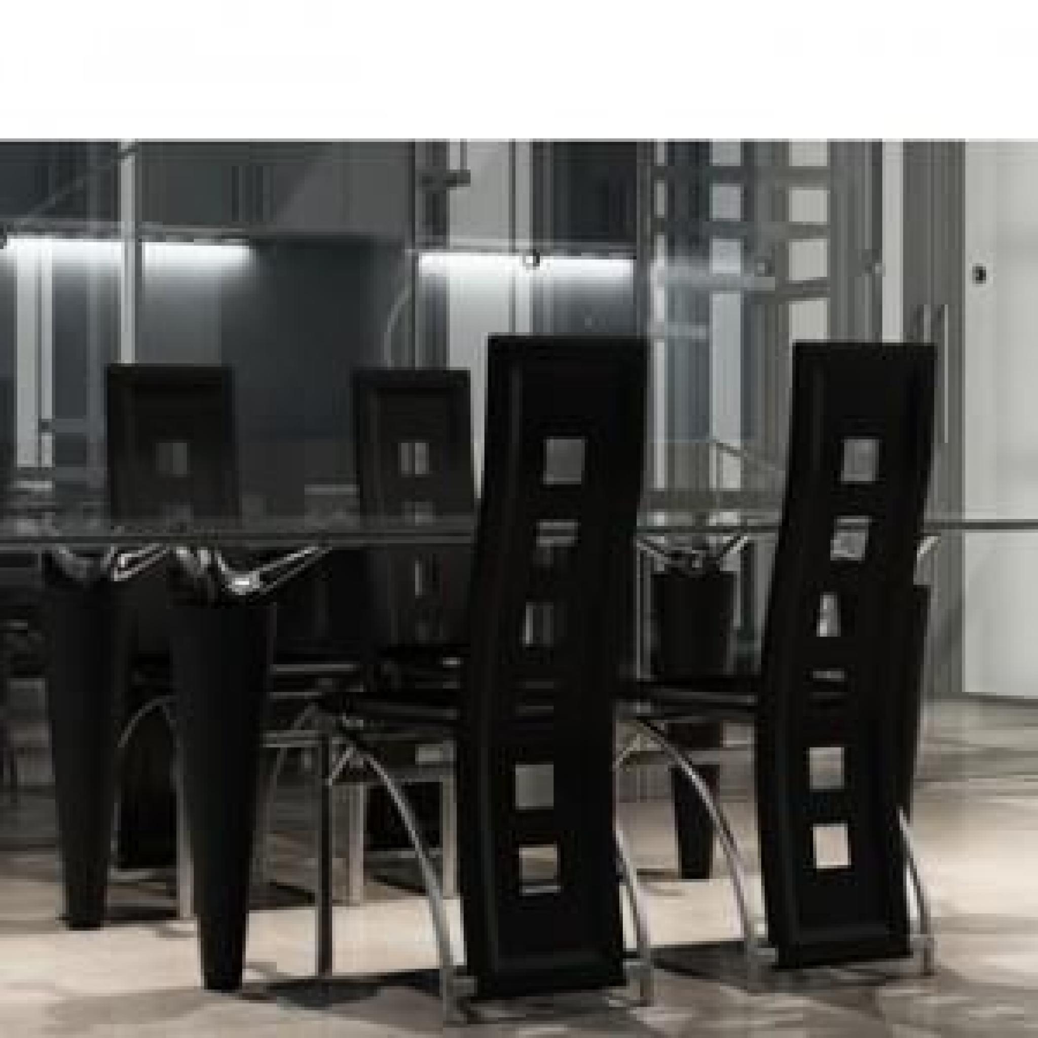 Ensemble de 4 chaises design noir