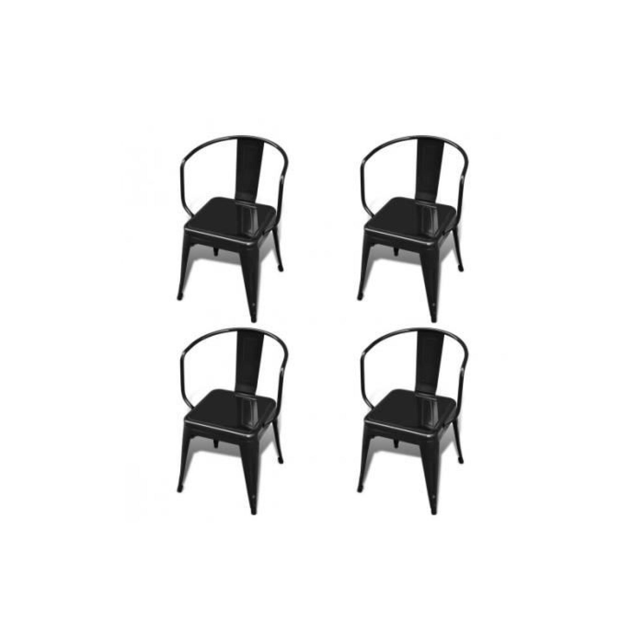Ensemble de 4 chaises design noires
