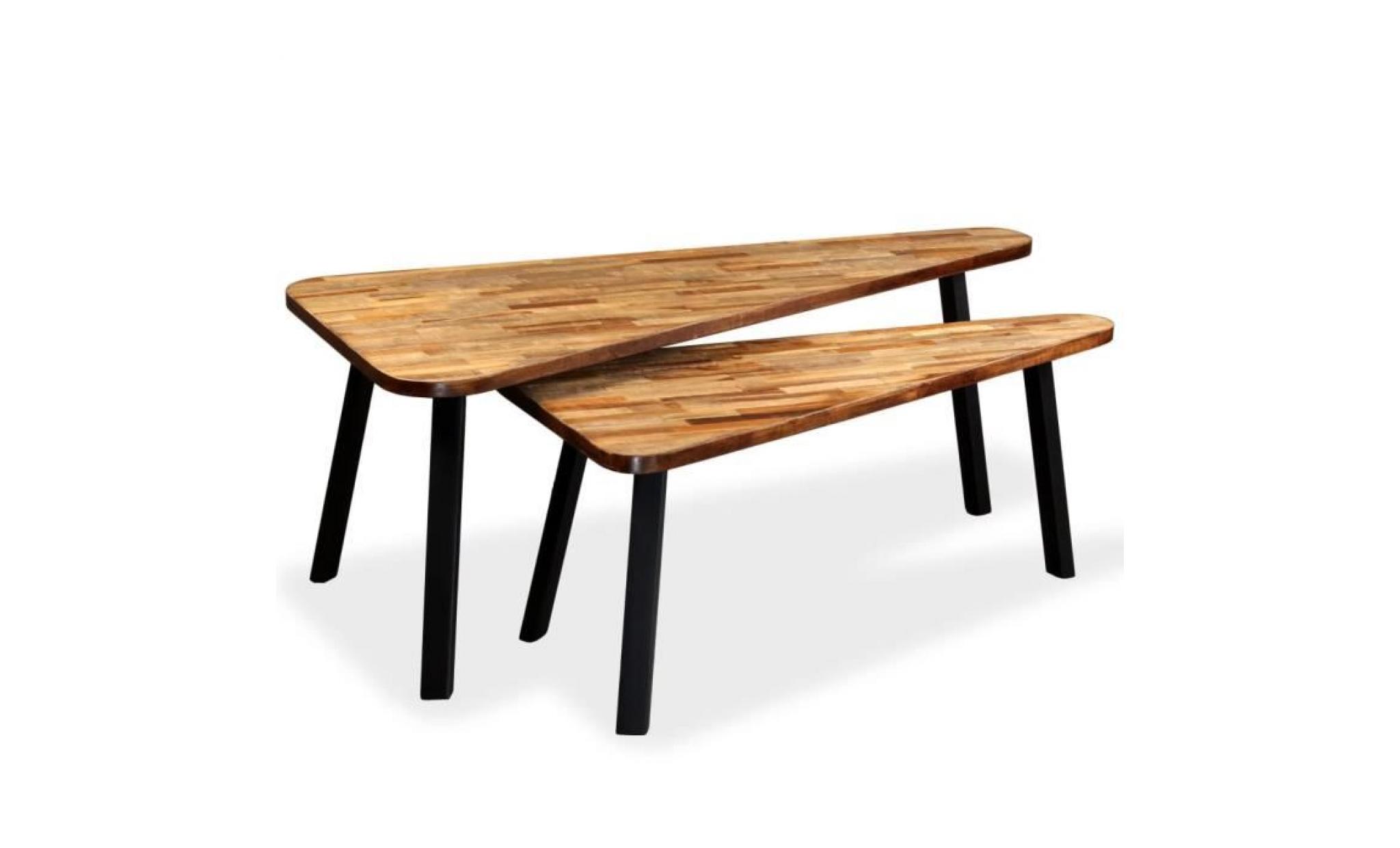 ensemble de moderne table basse table à thé console 115 x 59 x 43 cmtable de salon contemporain scandinave 2 pcs teck de