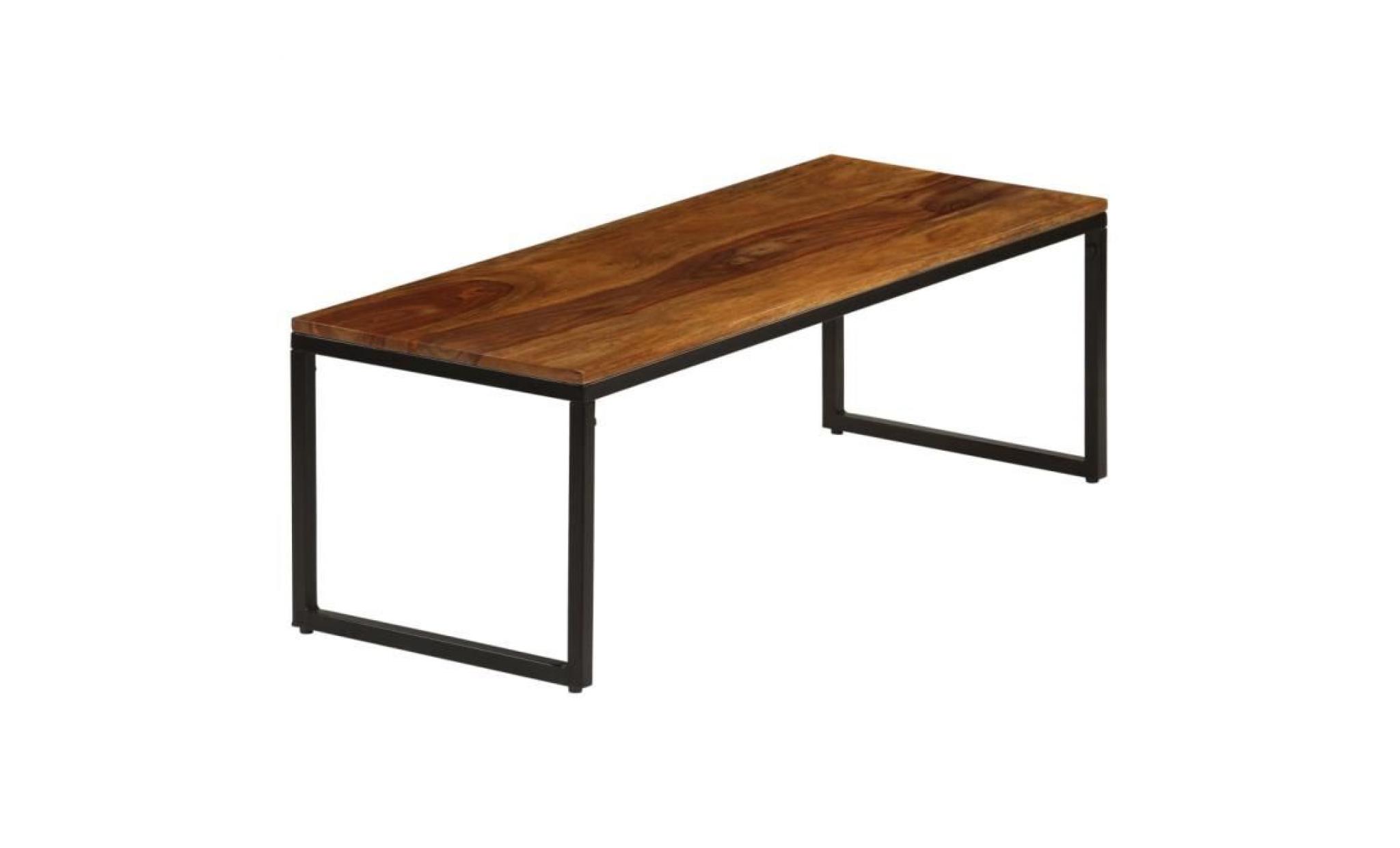 ensemble de table basse 2 pcs bois de sesham massif 60 x 35 cm pas cher