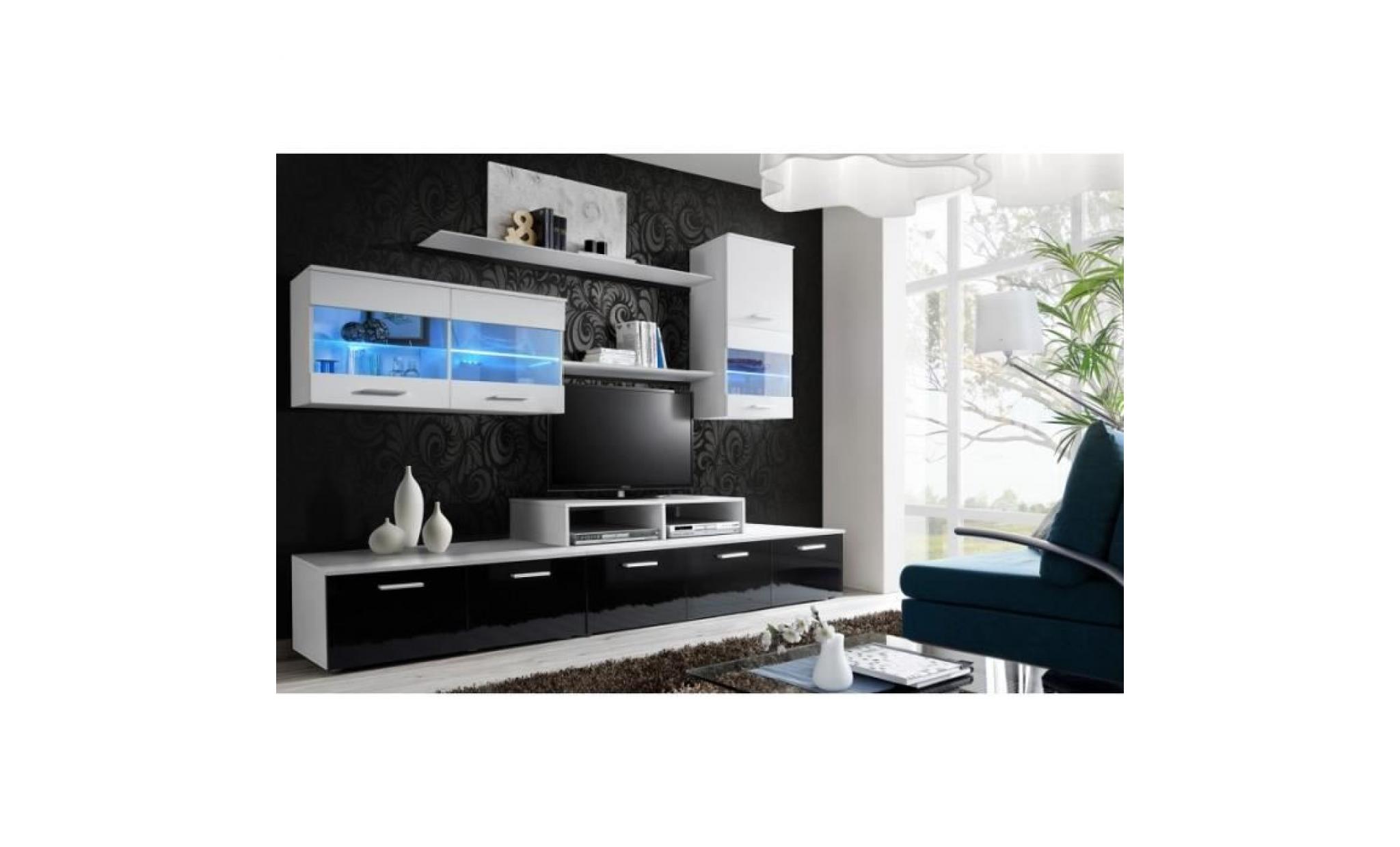 ensemble meuble tv mural    logo ii   250 cm  x 180 cm x 45 cm   blanc