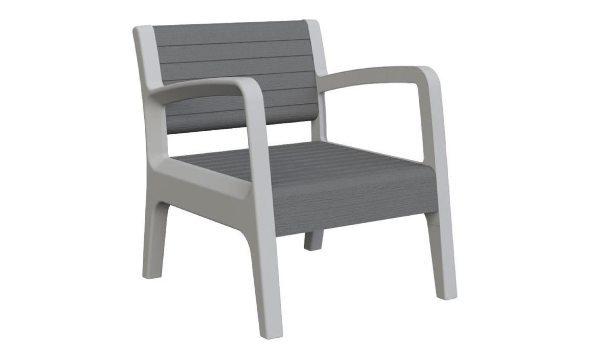 ensemble miami canapé + 2 fauteuils + 1 table basse   gris anthracite