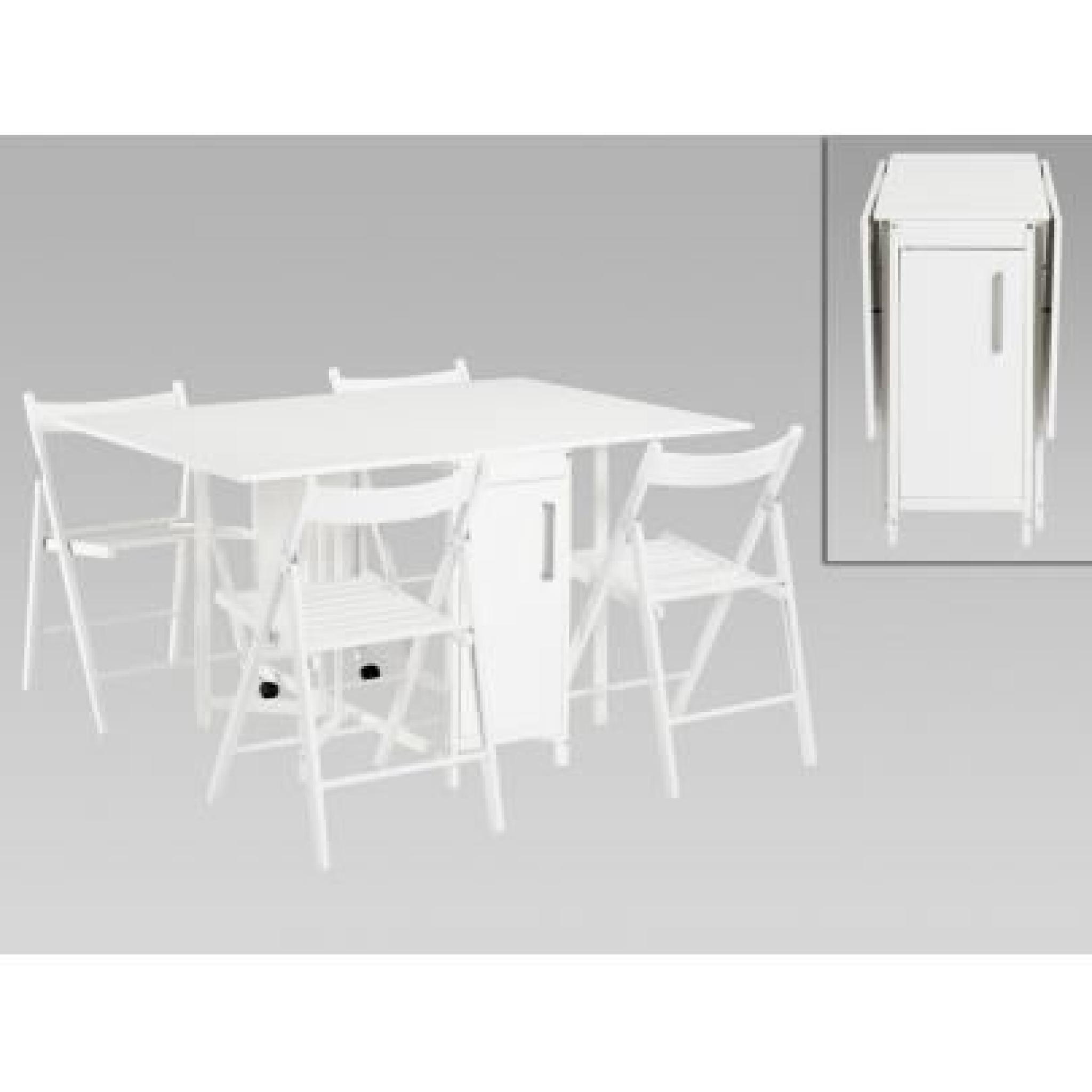 Ensemble modulable table + 4 chaises EMELINE - Hêt