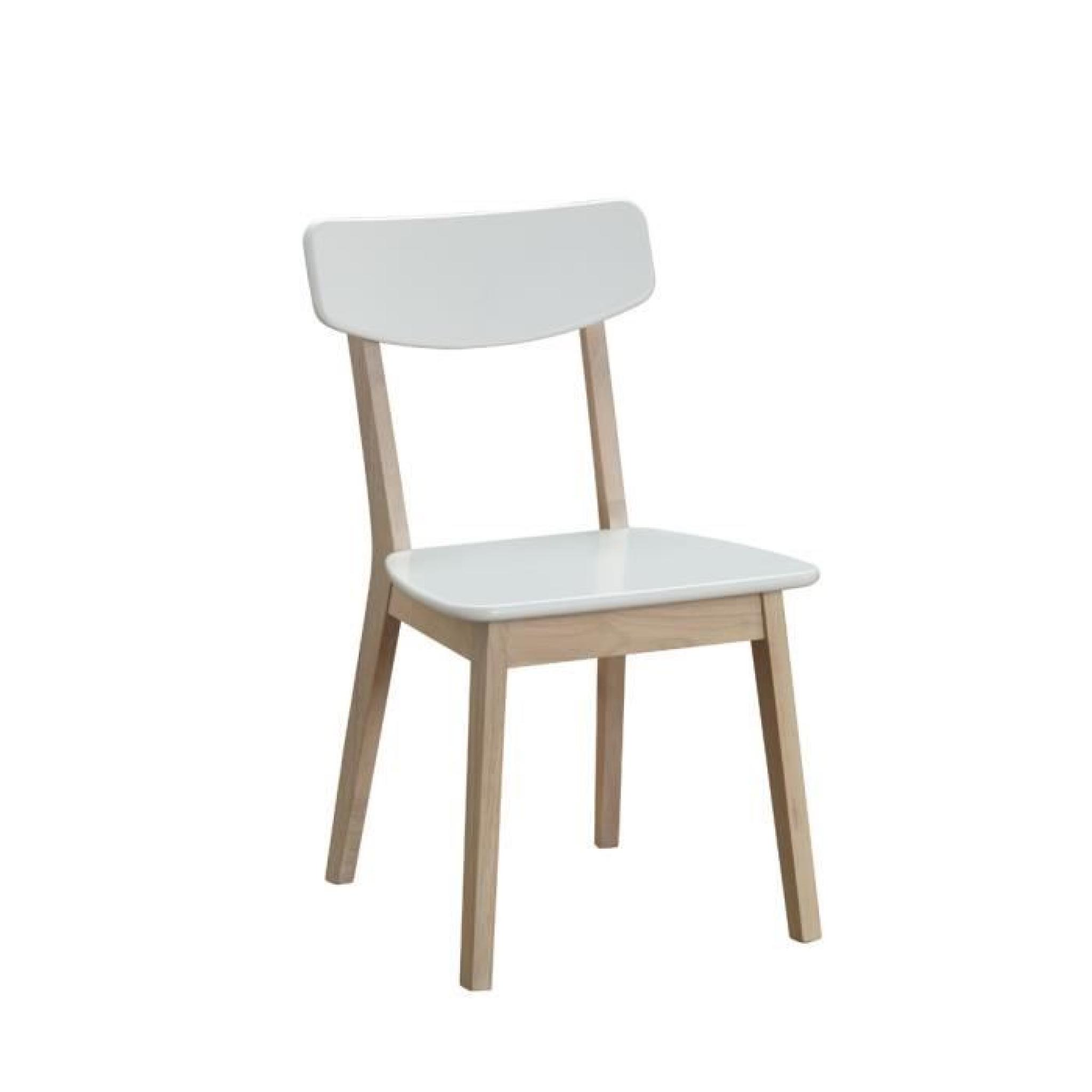 Ensemble OSLO blanc. Table de cuisine et salle à manger design. Set composé d'une table et de 4 chaises ultra tendance.  pas cher