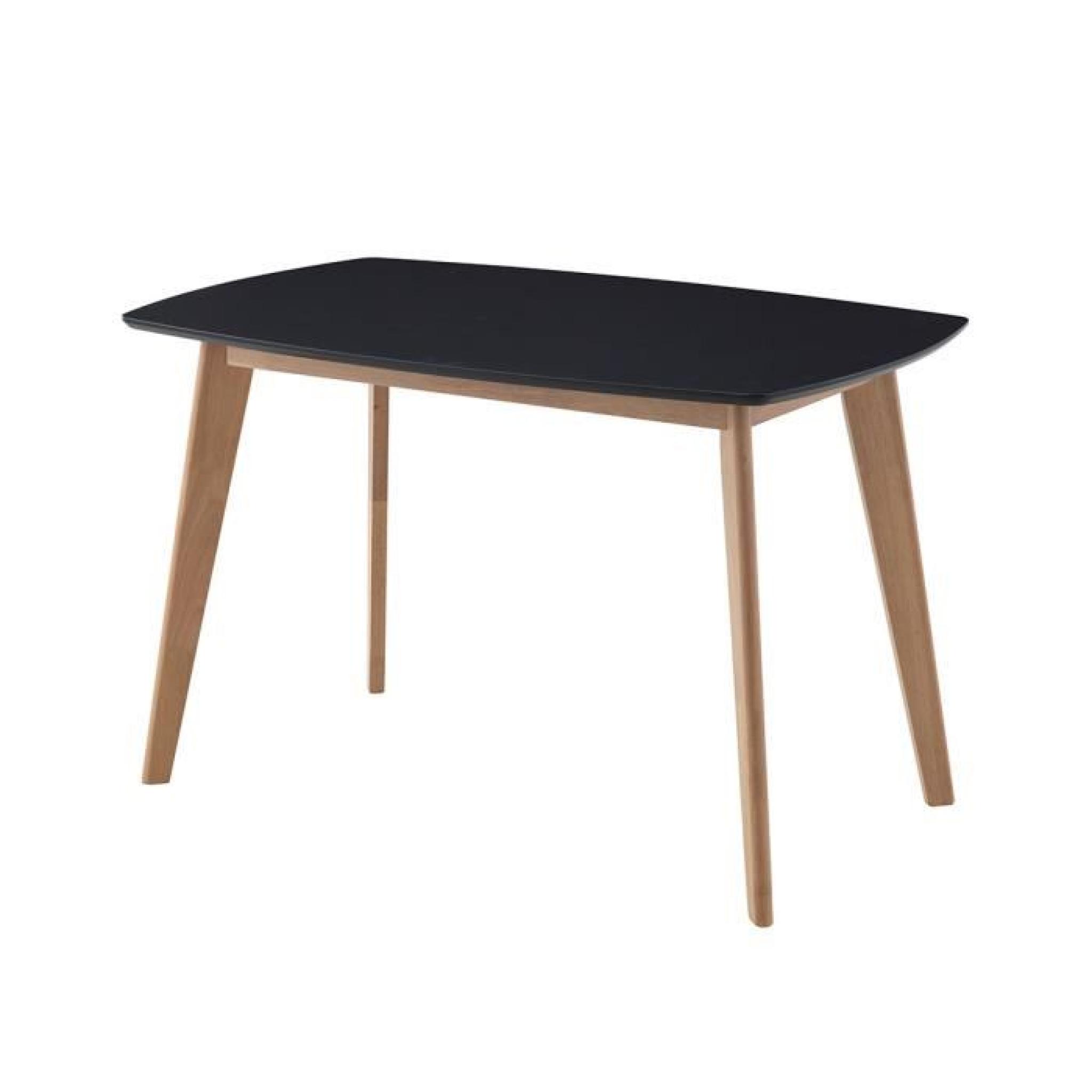 Ensemble OSLO noir. Table de cuisine et salle à manger design. Set composé d'une table et de 4 chaises ultra tendance. pas cher