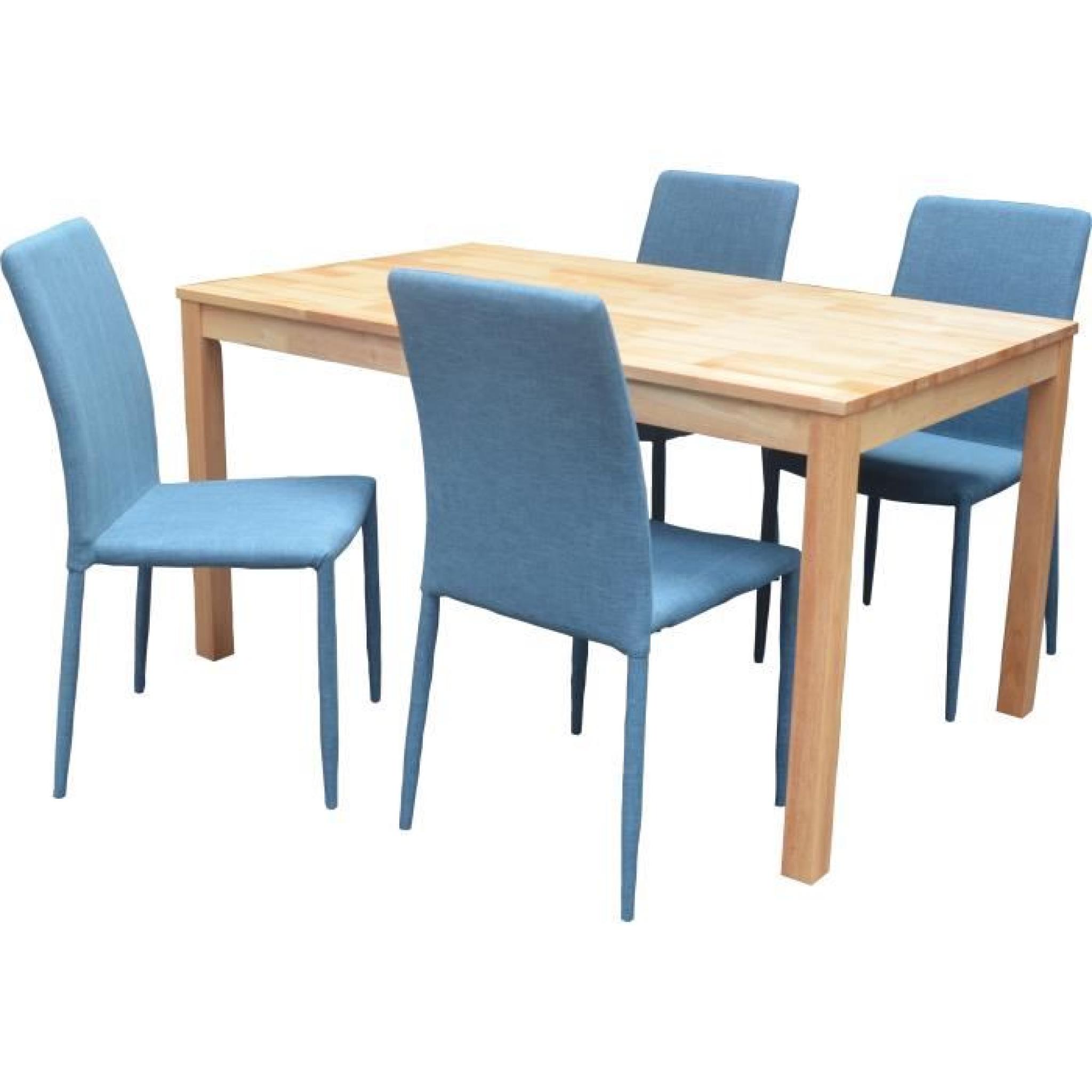 Ensemble RINO bleu table et 4 chaises de cuisine