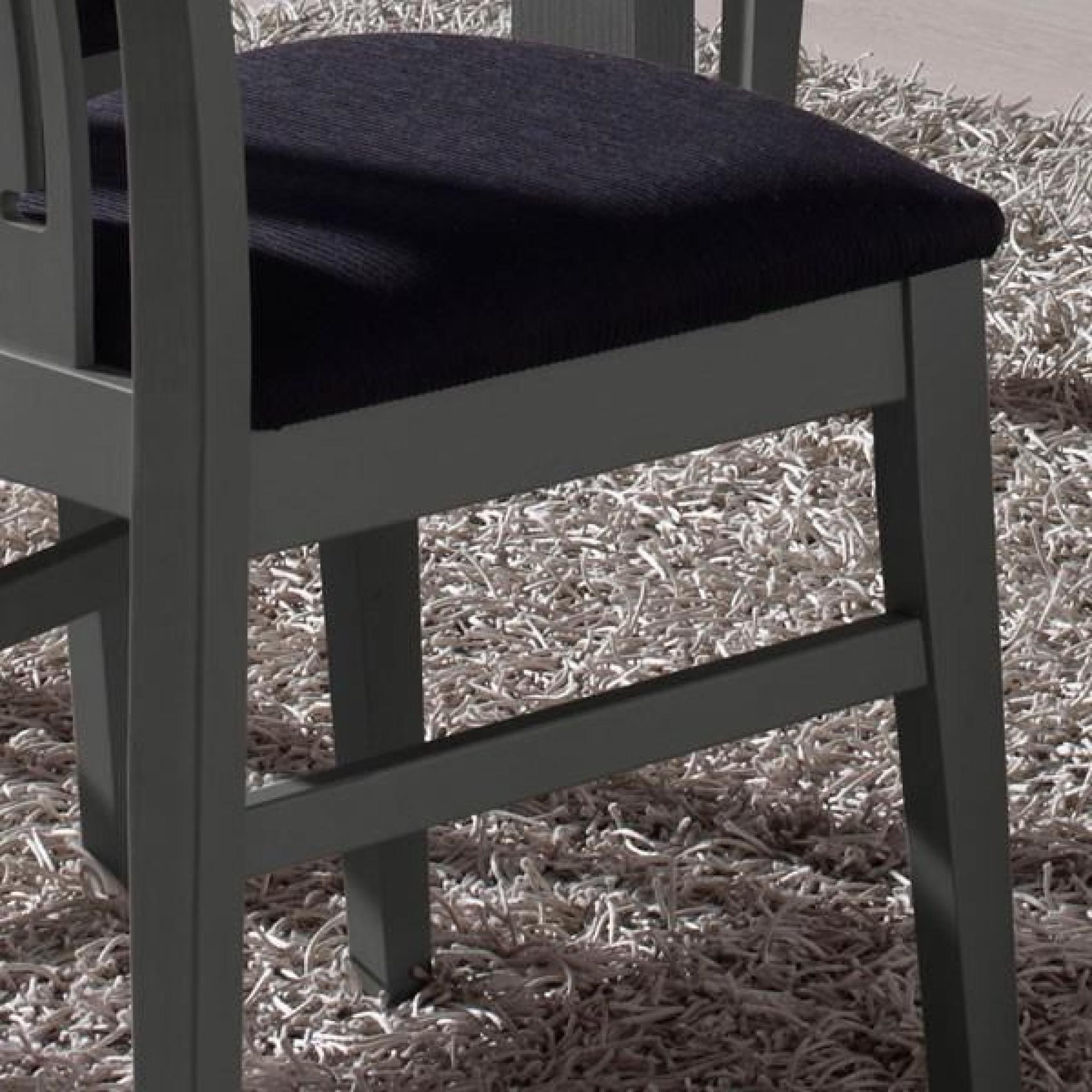 Ensemble Table à allonges & Chaises décor cendre - AFIA  - Taille : L 202/142 x l /85 x H 76 - Couleur marketing : Gris pas cher